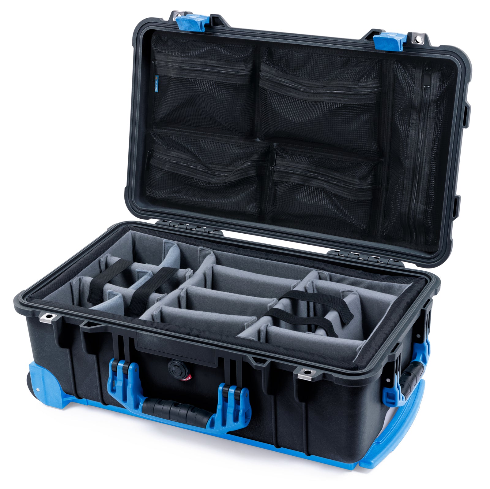 Pelican 1510 Case - Black & Blue Trolley
