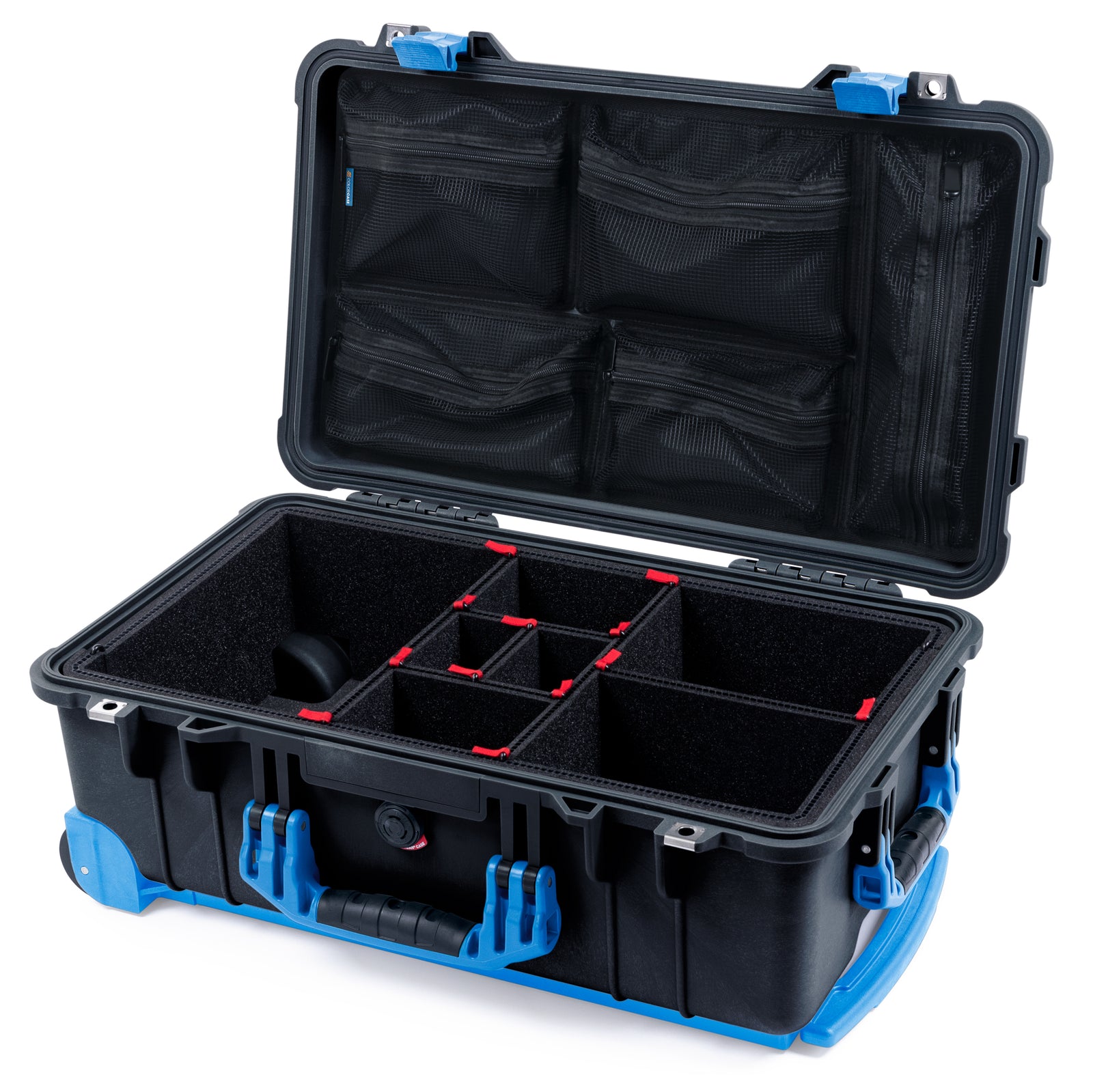 Pelican 1510 Case - Black & Blue Trolley