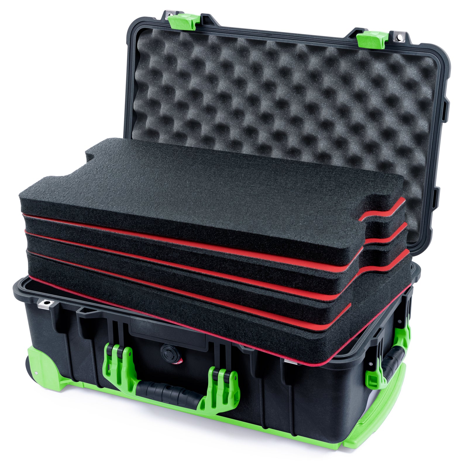 Pelican 1510 Case - Black & Lime Green Trolley