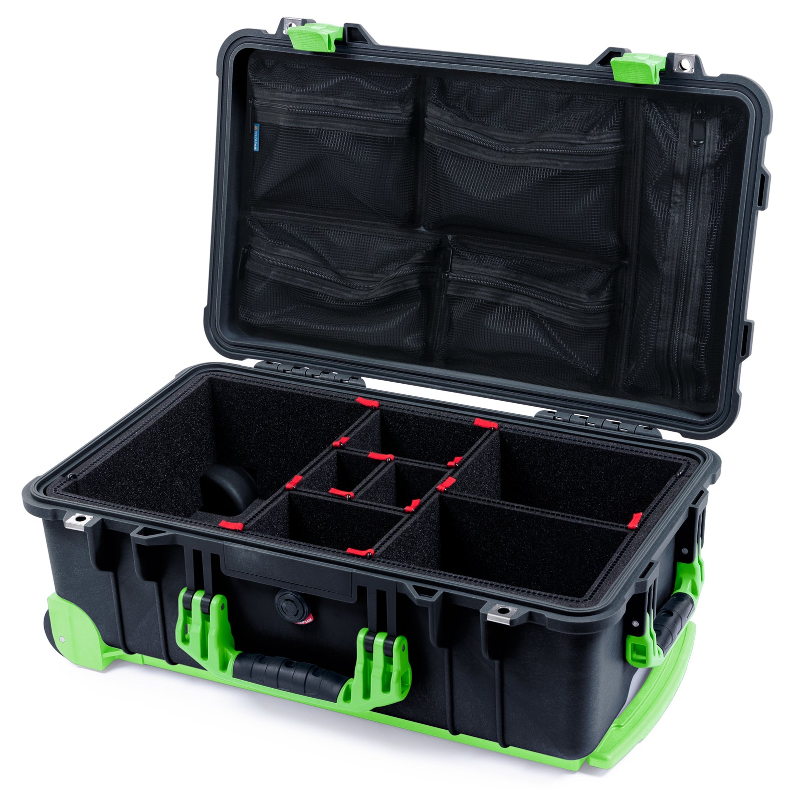 Pelican 1510 Case - Black & Lime Green Trolley