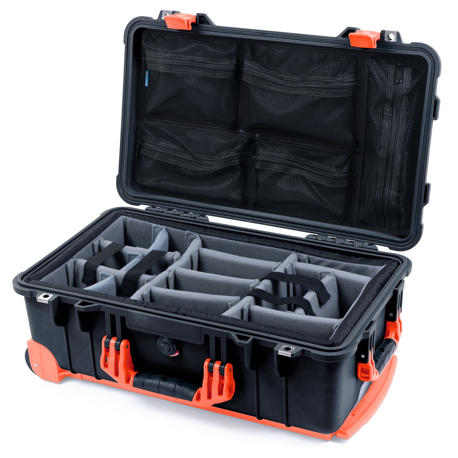 Pelican 1510 Case - Black & Orange Trolley