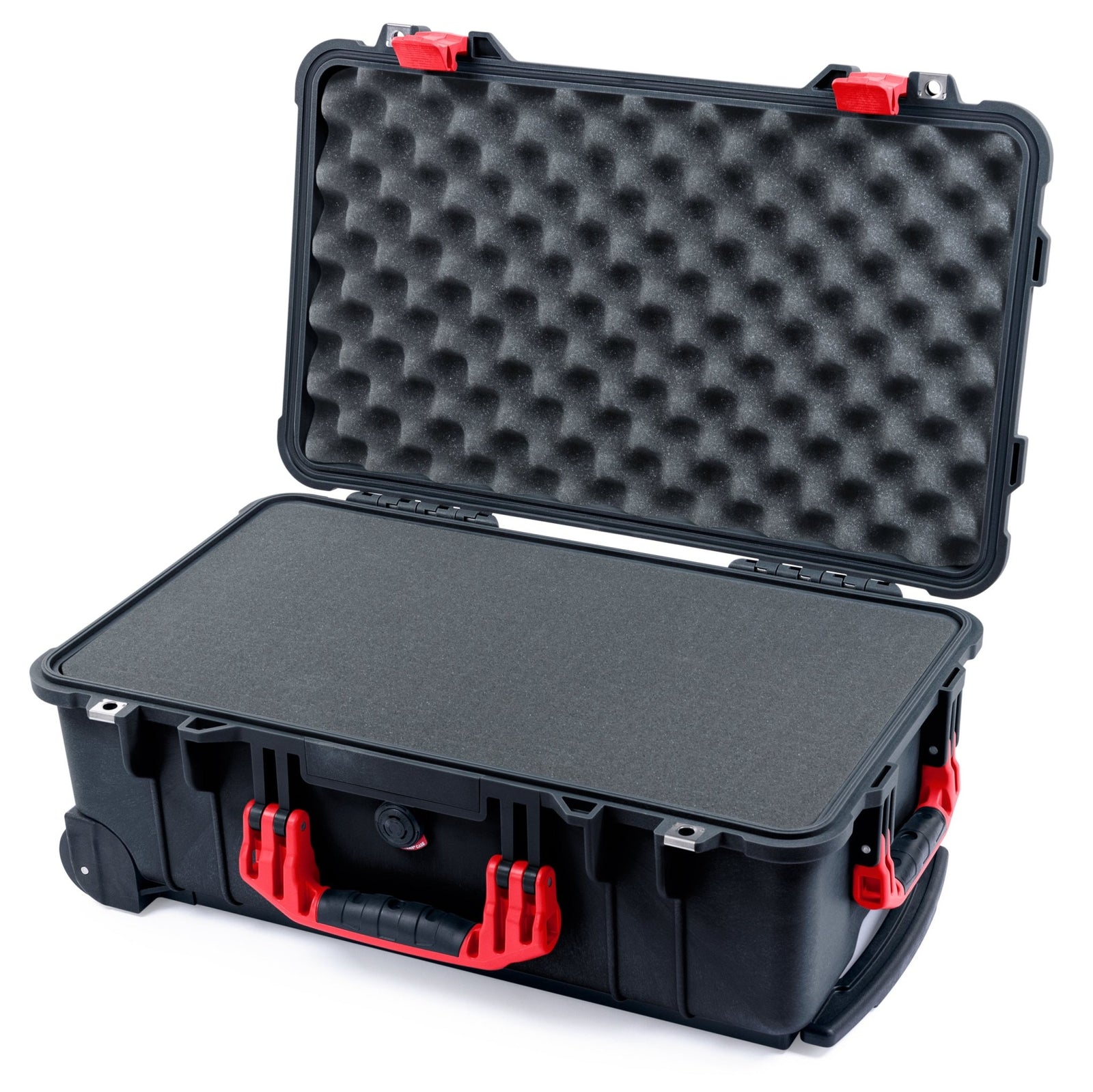 Pelican 1510 Case - Black & Red - Pick & Pluck Foam / Convolute Lid Foam
