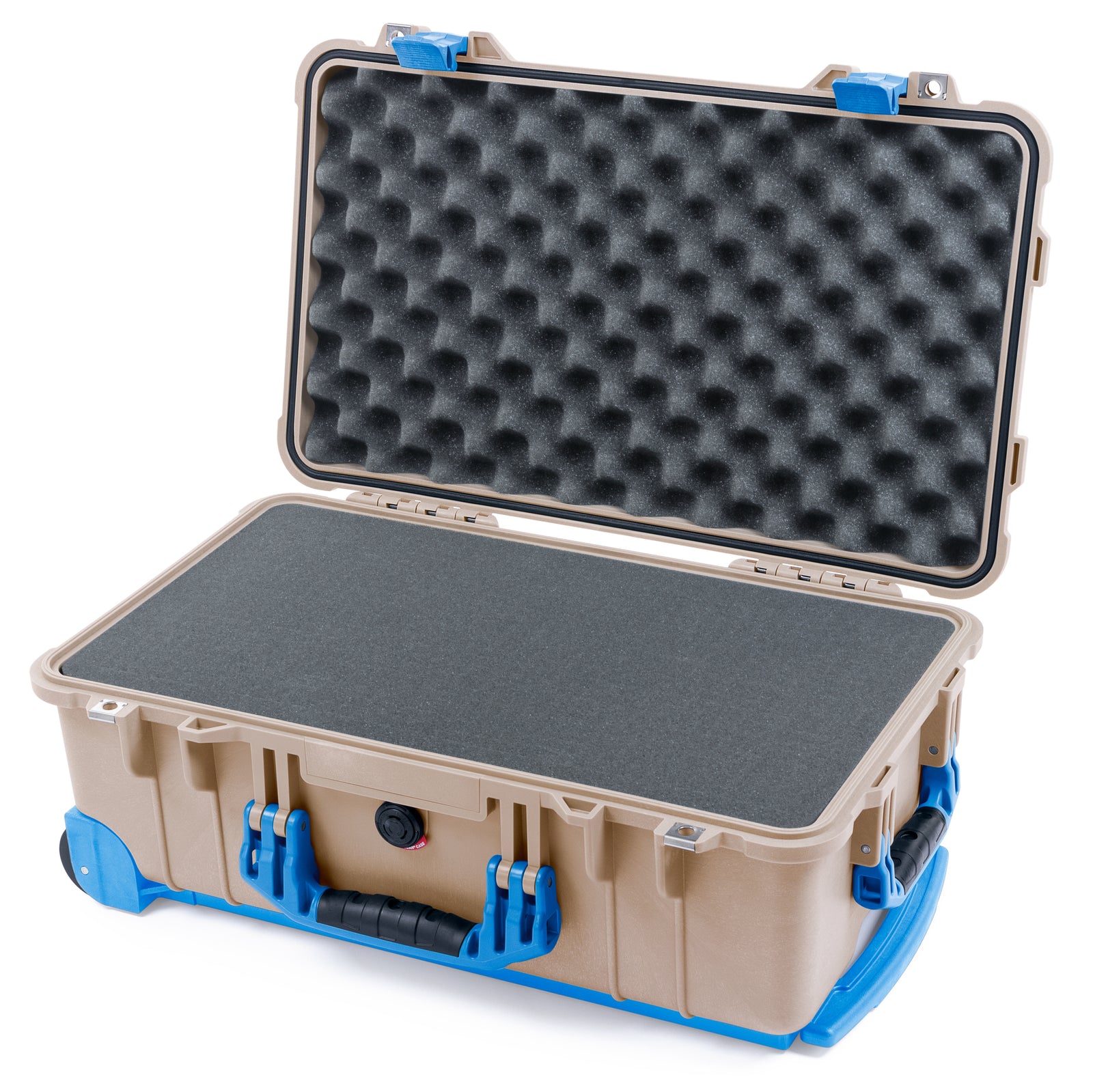 Pelican 1510 Case - Desert Tan & Blue Trolley