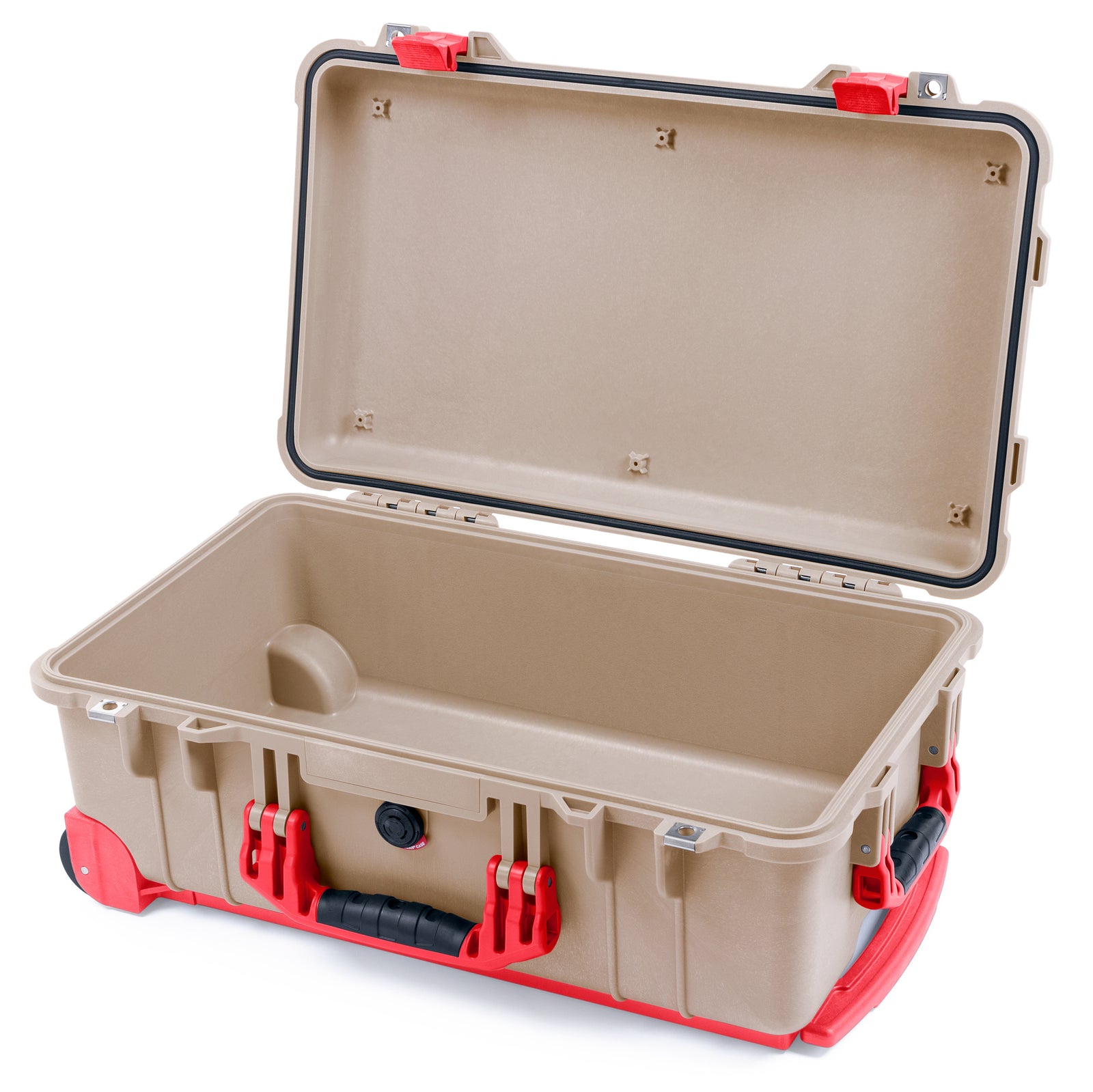 Pelican 1510 Case - Desert Tan & Red Trolley