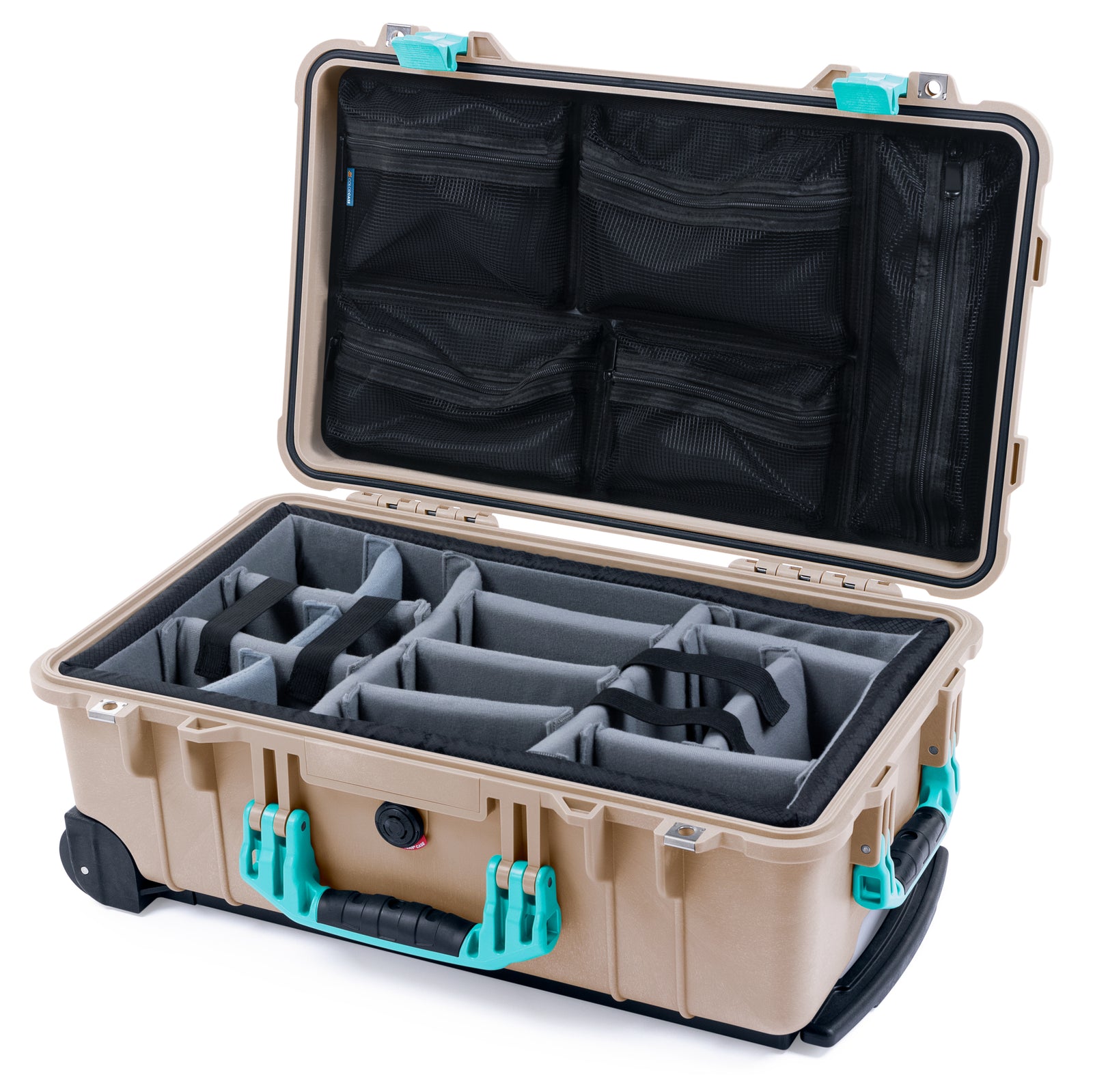 Pelican 1510 Case - Desert Tan & Teal