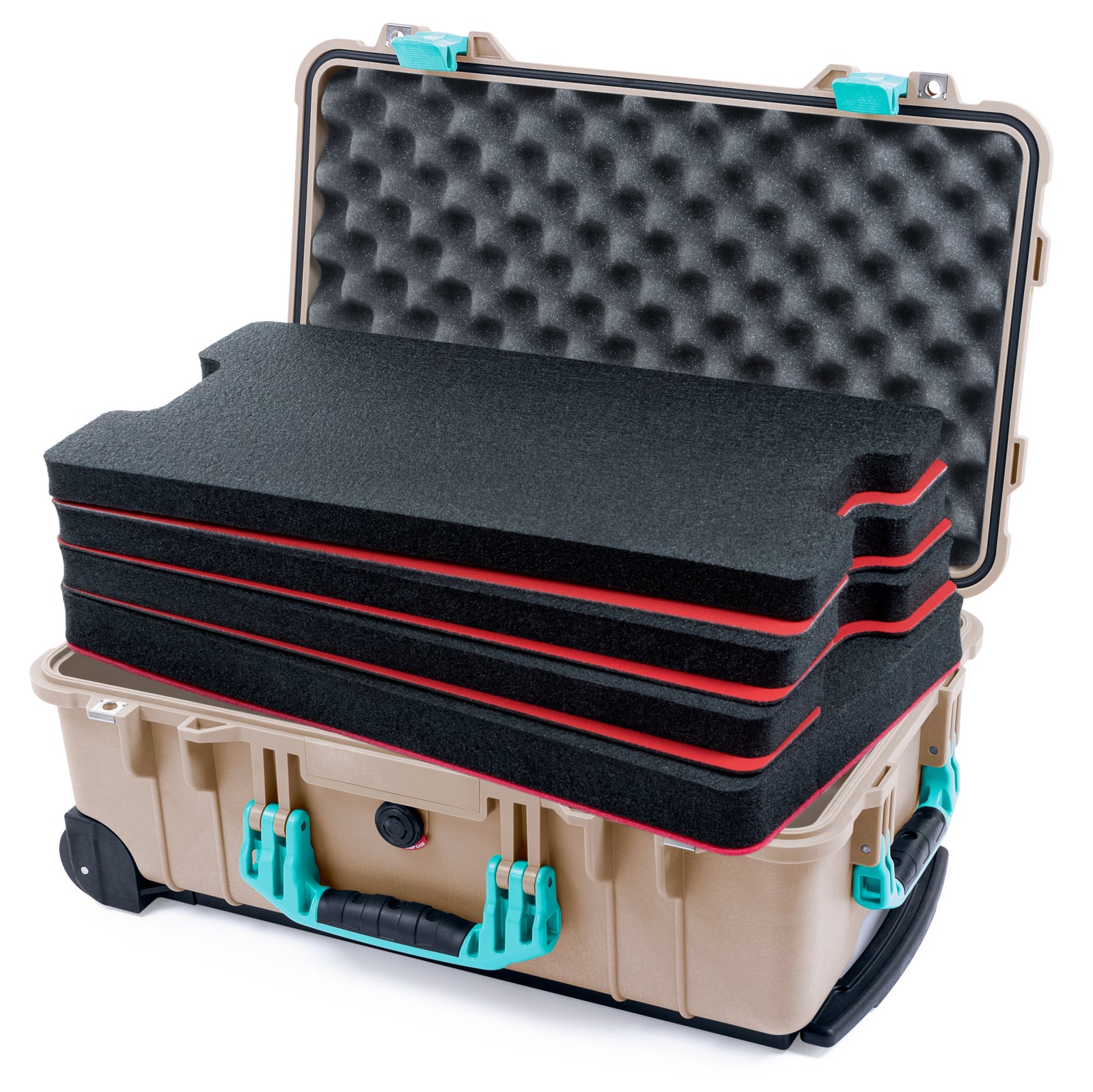 Pelican 1510 Case - Desert Tan & Teal