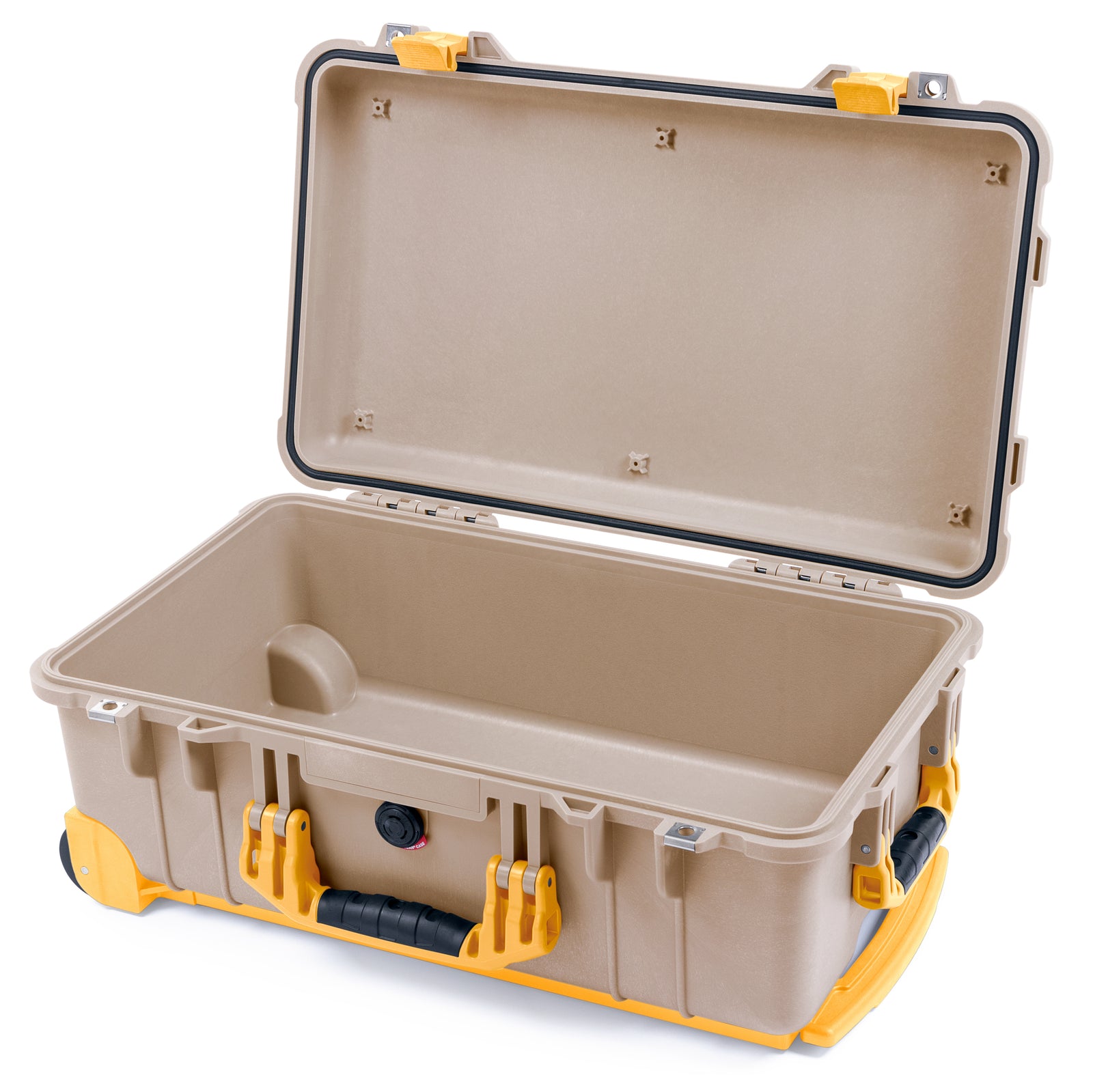 Pelican 1510 Case - Desert Tan & Yellow Trolley