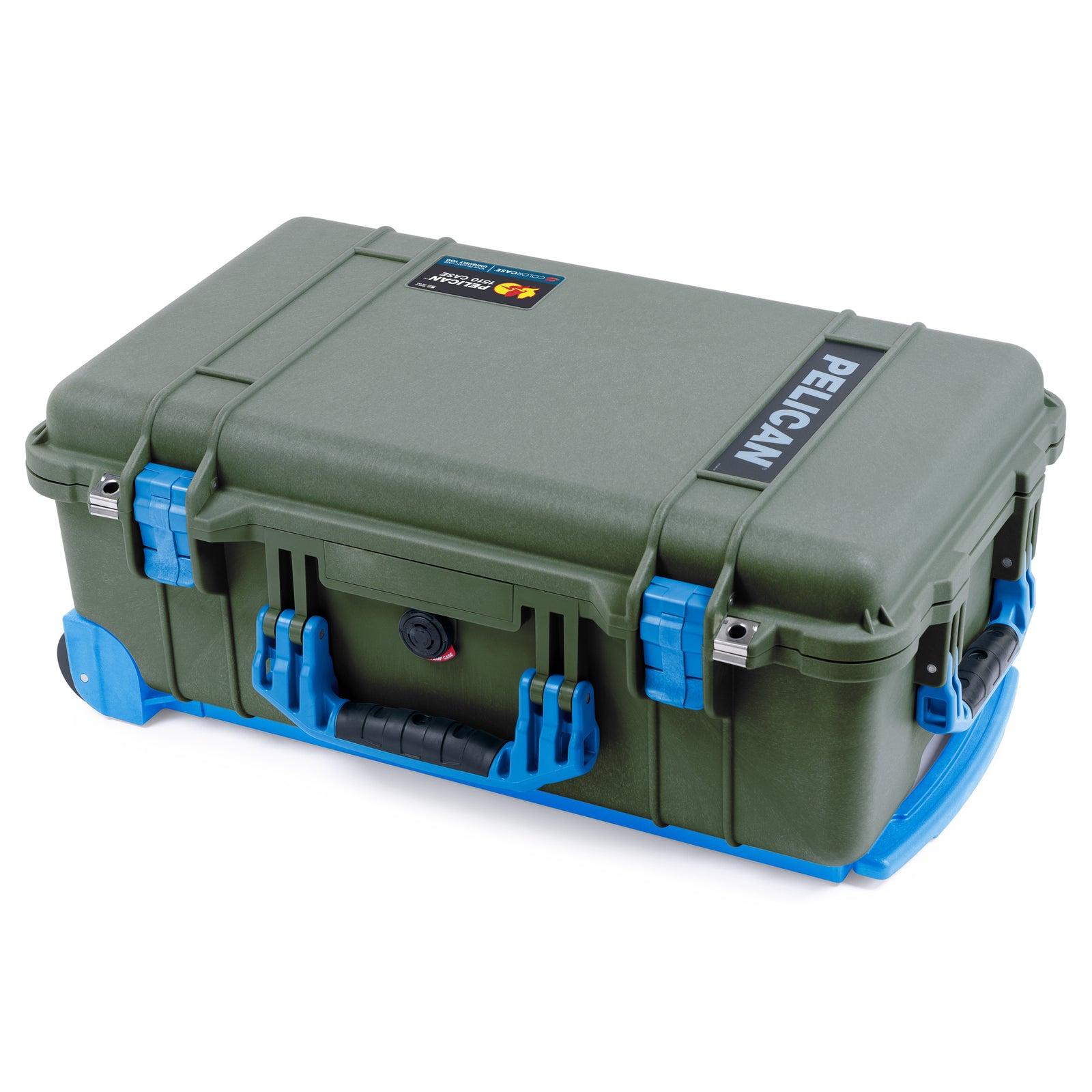 Pelican 1510 Case - OD Green & Blue Trolley