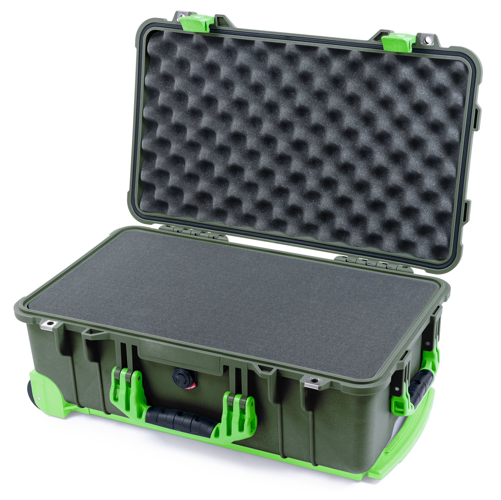 Pelican 1510 Case - OD Green & Lime Green Trolley