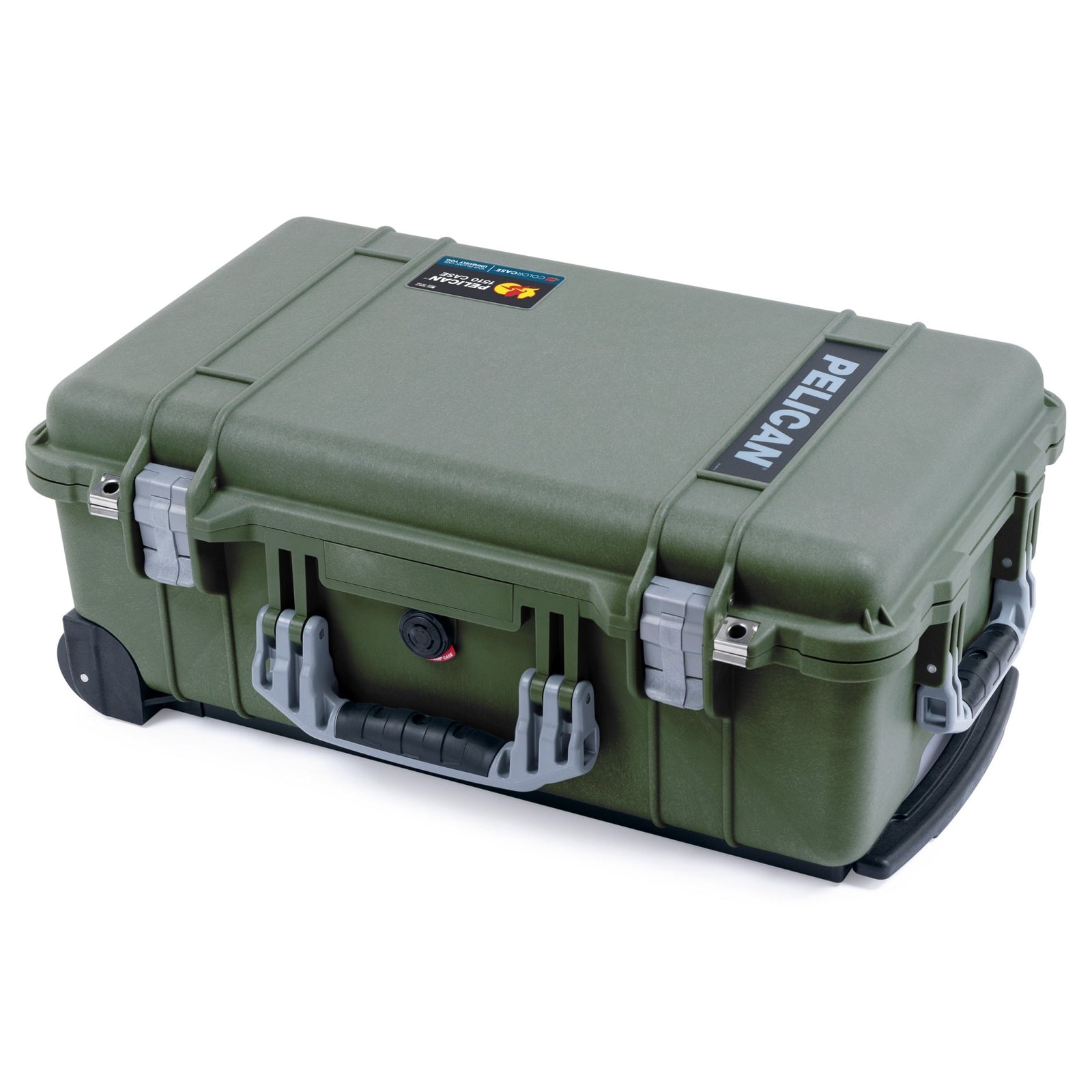Pelican 1510 Case - OD Green & Silver - Empty (Case Only)