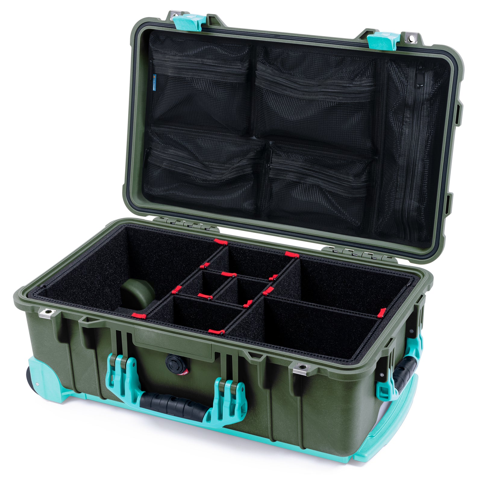 Pelican 1510 Case - OD Green & Teal Trolley