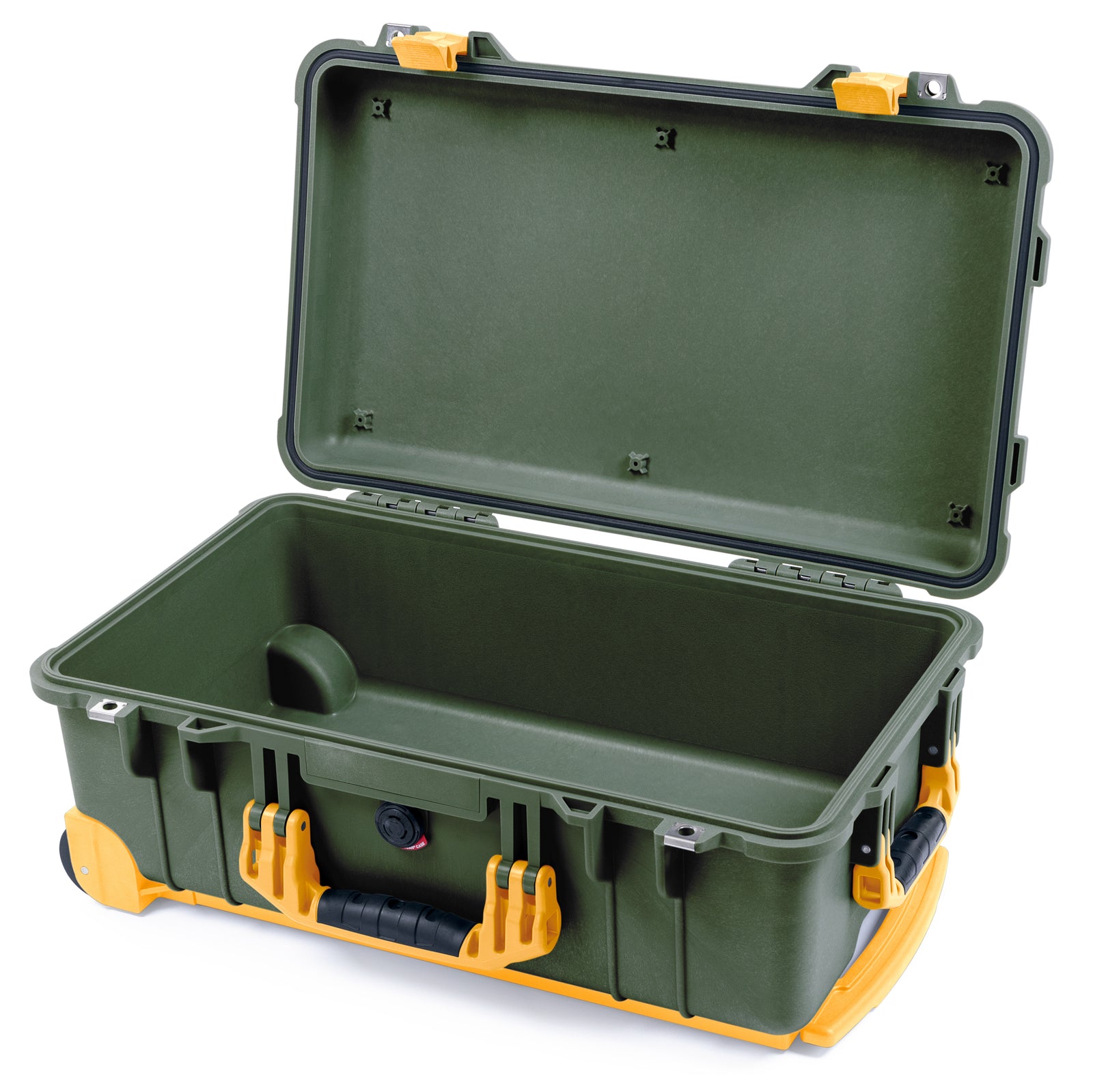 Pelican 1510 Case - OD Green & Yellow Trolley