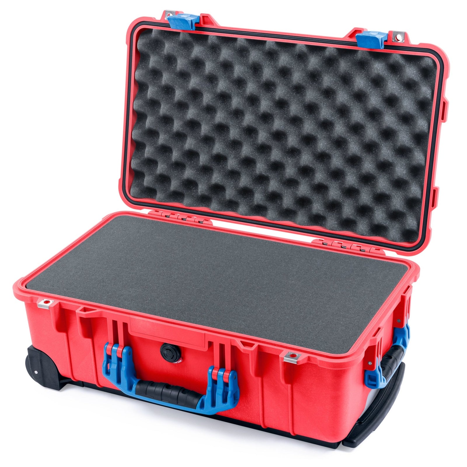 Pelican 1510 Case - Red & Blue - Pick & Pluck Foam / Convolute Lid Foam
