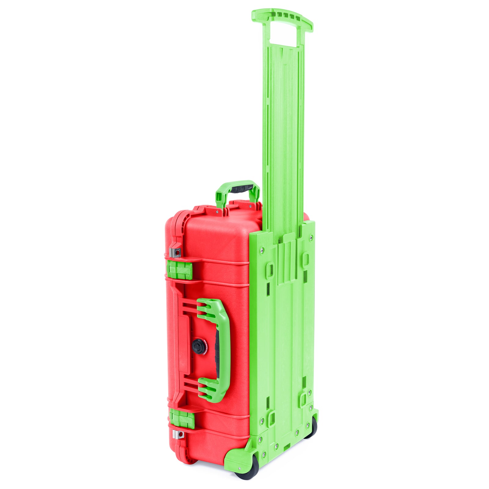 Pelican 1510 Case - Red & Lime Green Trolley