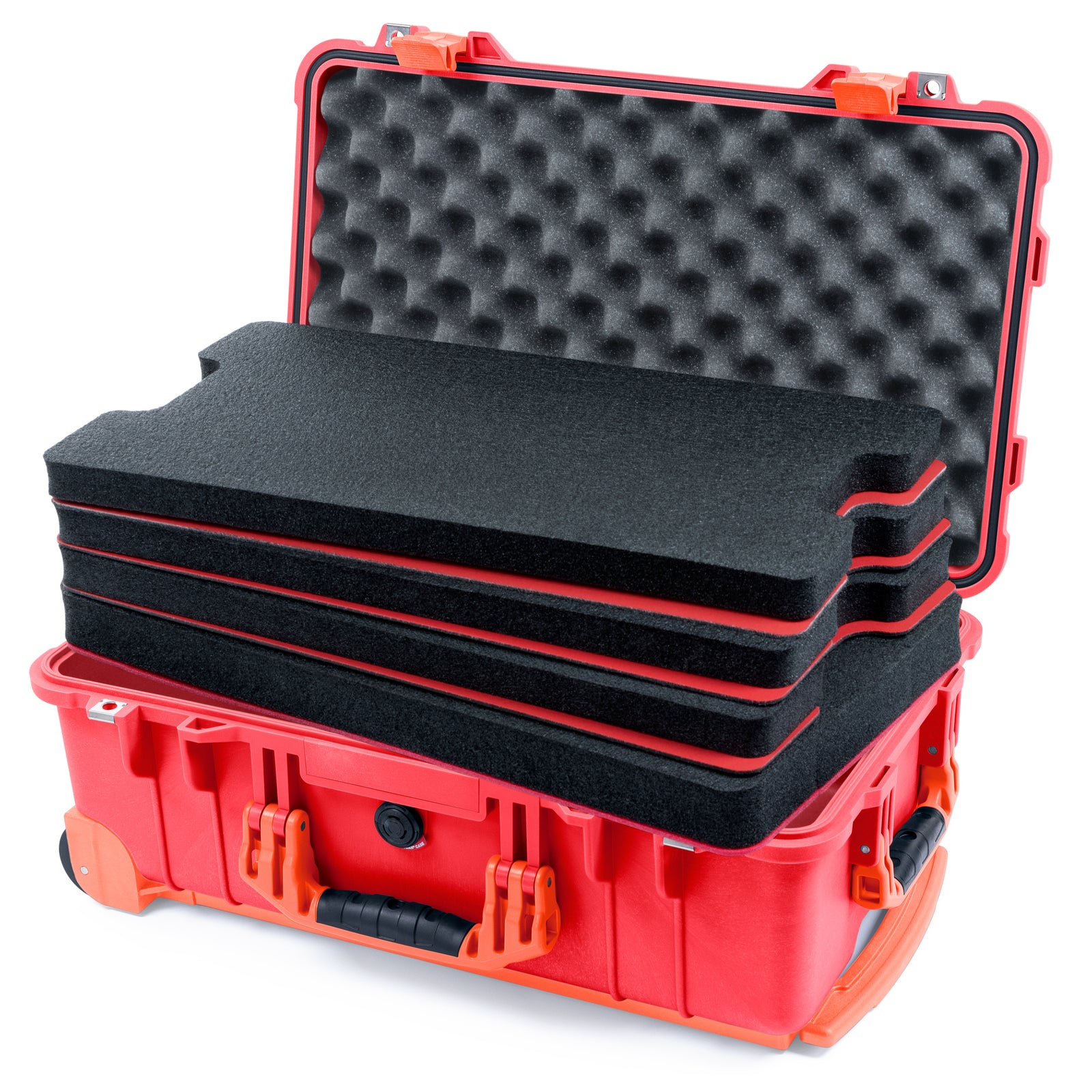 Pelican 1510 Case - Red & Orange Trolley