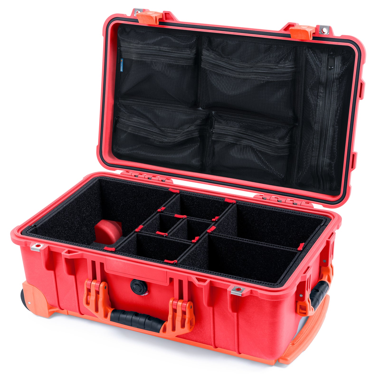 Pelican 1510 Case - Red & Orange Trolley