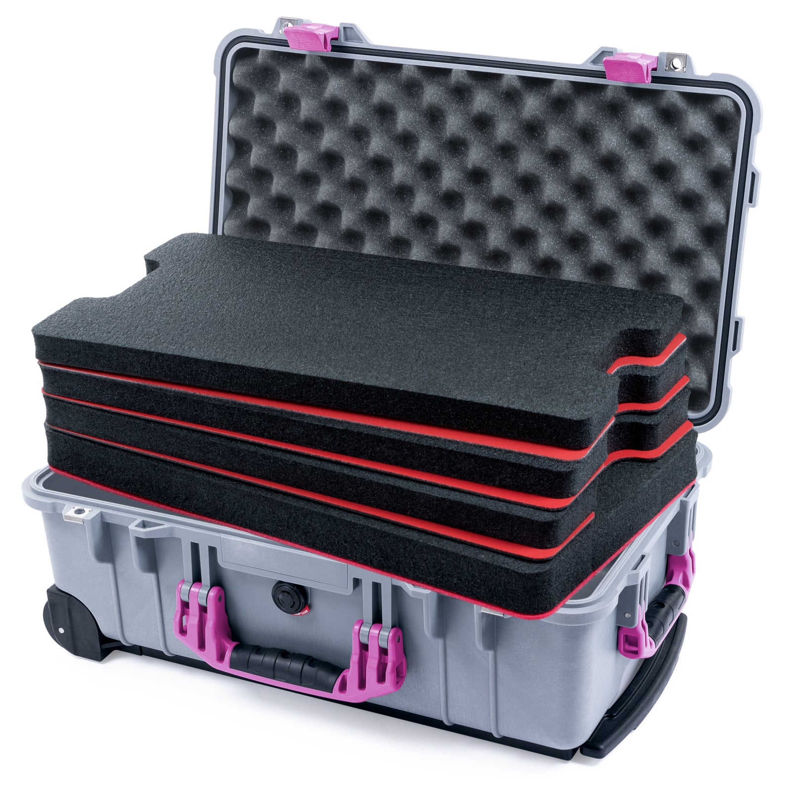 Pelican 1510 Case - Silver & Magenta
