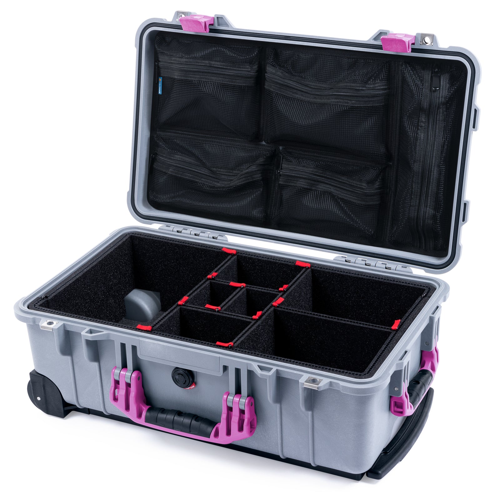 Pelican 1510 Case - Silver & Magenta