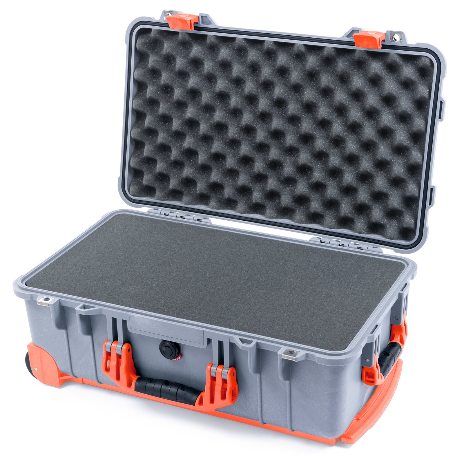 Pelican 1510 Case - Silver & Orange Trolley