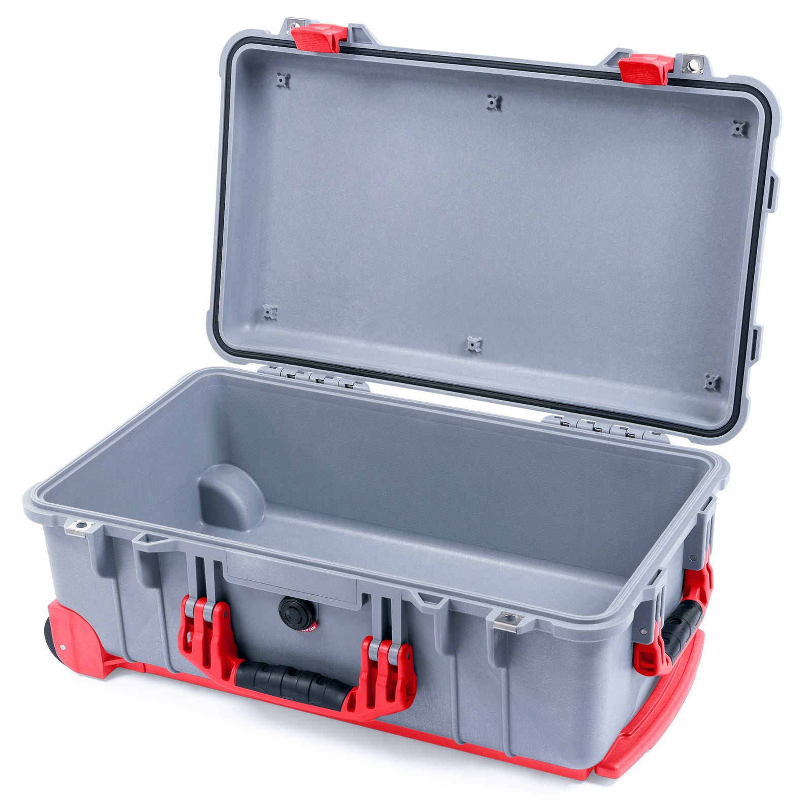 Pelican 1510 Case - Silver & Red Trolley