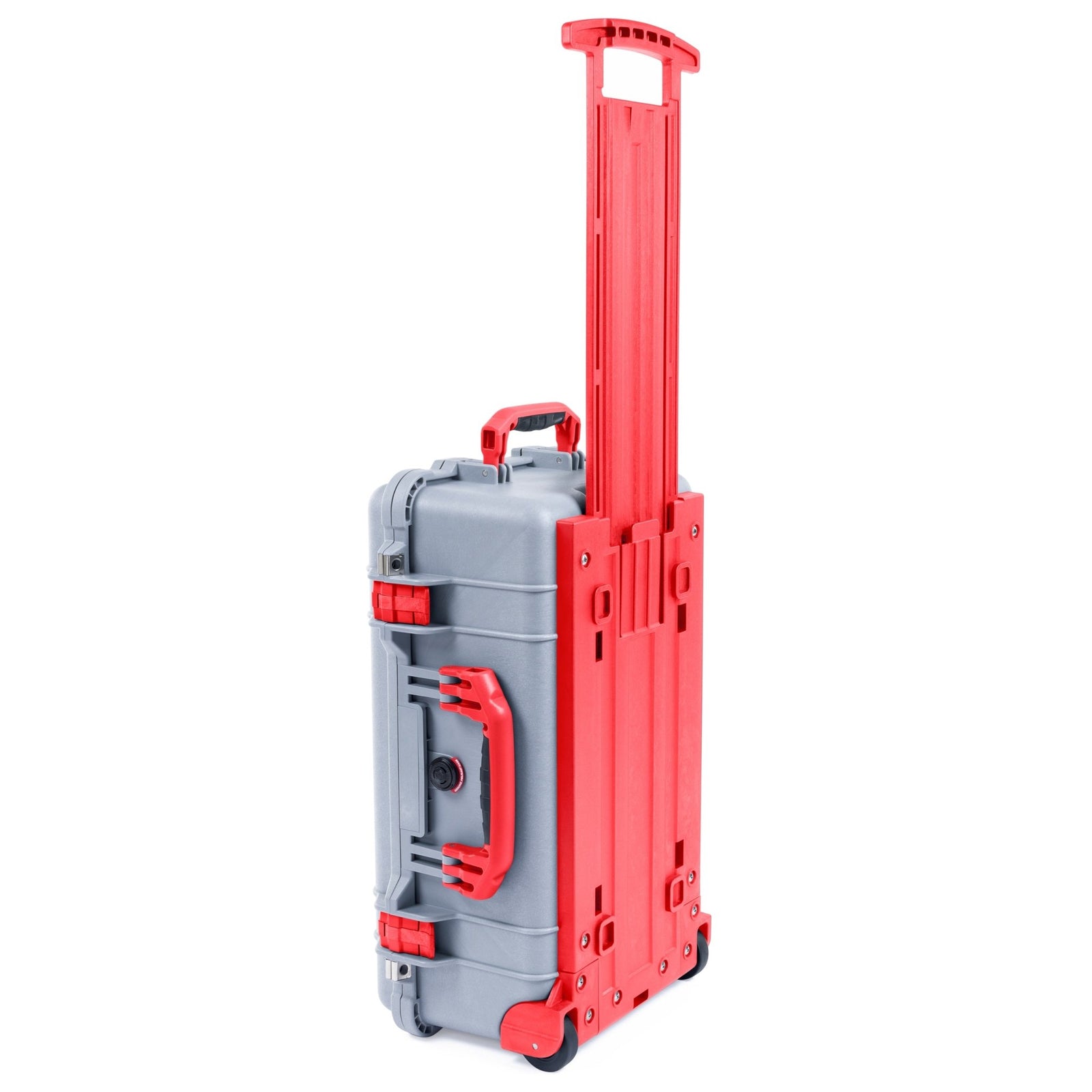 Pelican 1510 Case - Silver & Red Trolley - Empty (Case Only)