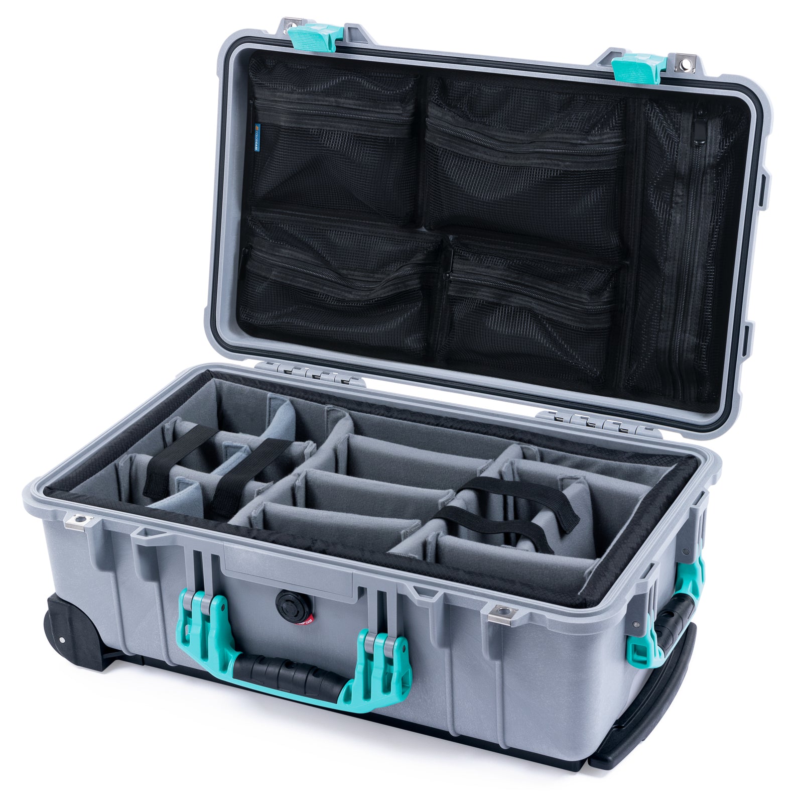 Pelican 1510 Case - Silver & Teal