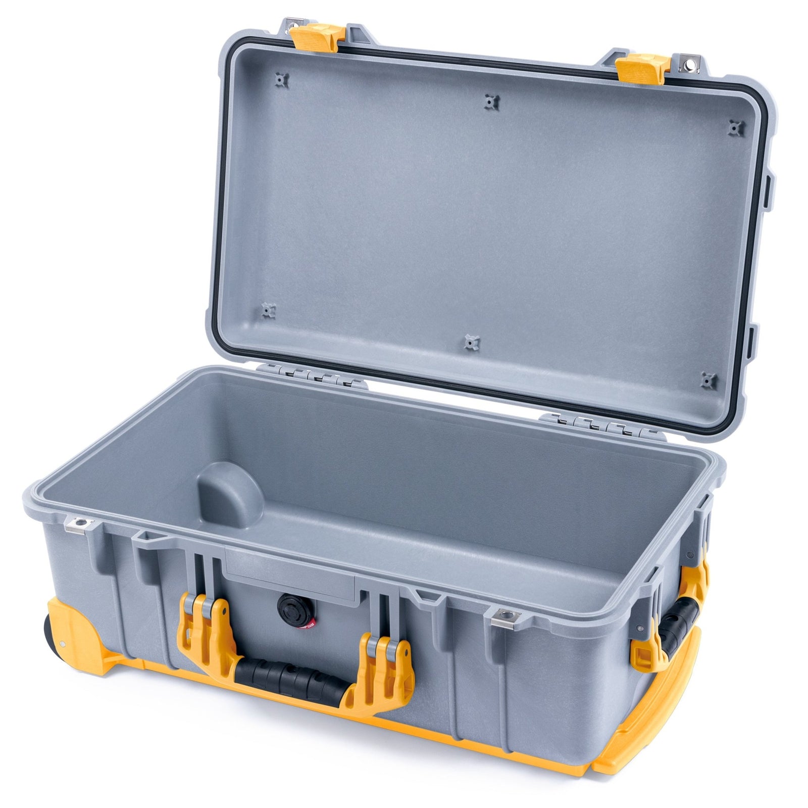 Pelican 1510 Case - Silver & Yellow Trolley - Empty (Case Only)
