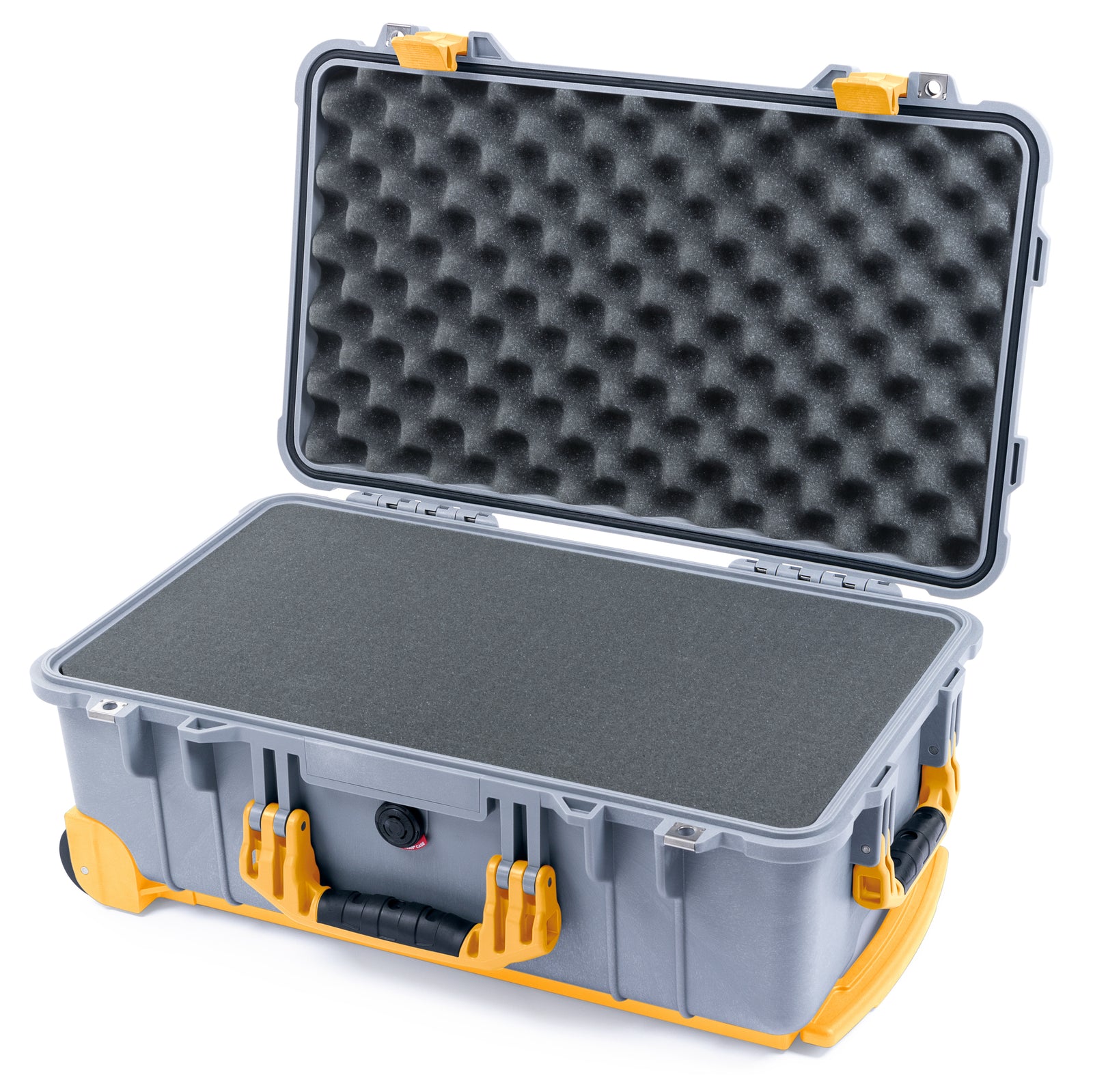 Pelican 1510 Case - Silver & Yellow Trolley