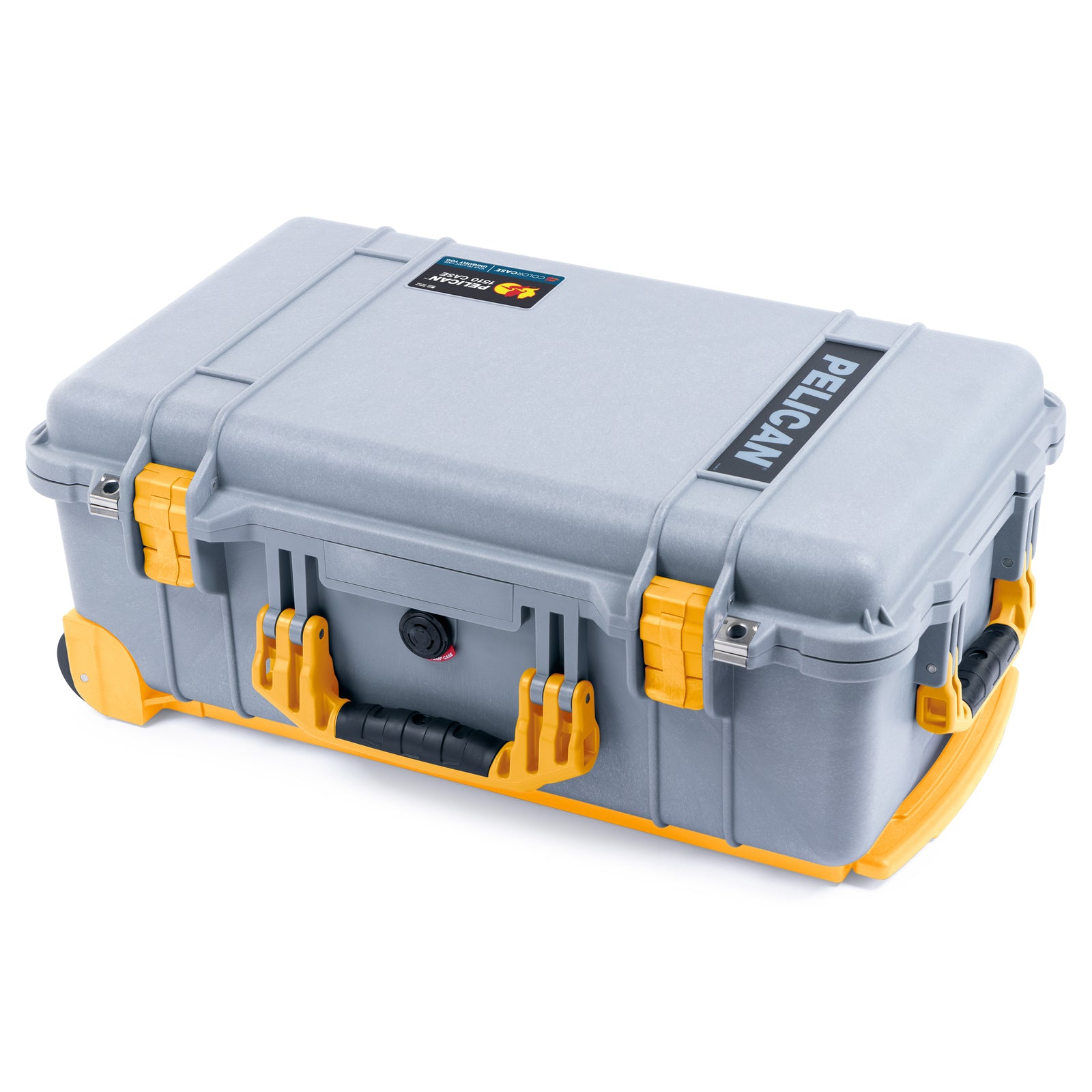 Pelican 1510 Case - Silver & Yellow Trolley