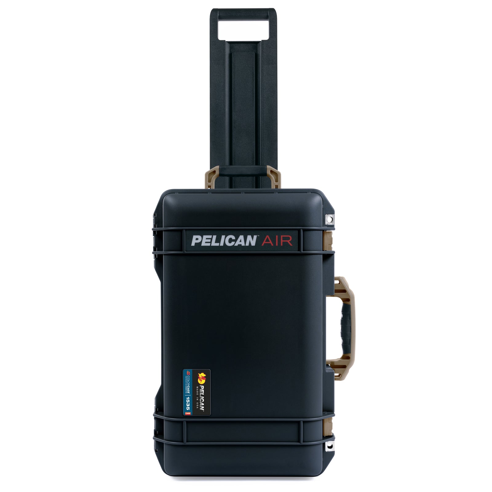 Pelican 1535 Air Carry-on Case - Black & Dark Desert Dirt Trolley