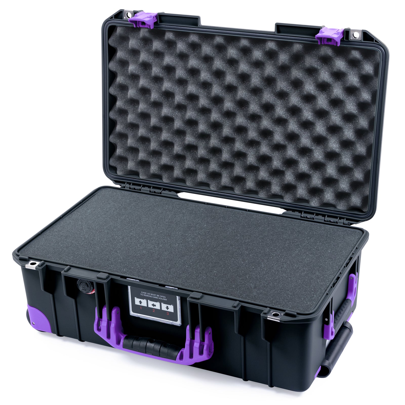 Pelican 1535 Air Carry-on Case - Black & Purple Trolley
