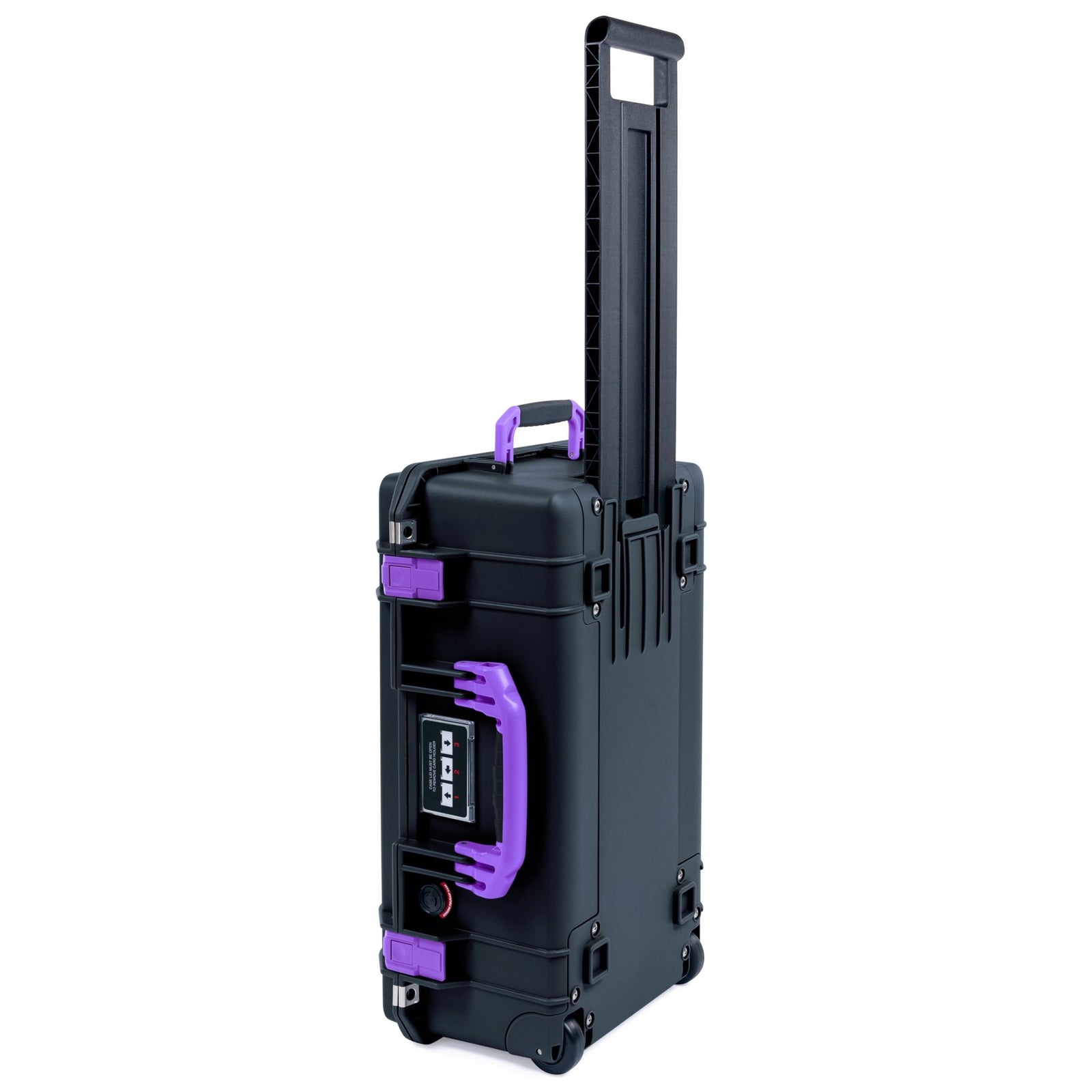 Pelican 1535 Air Carry-on Case - Black & Purple - Front Flat View
