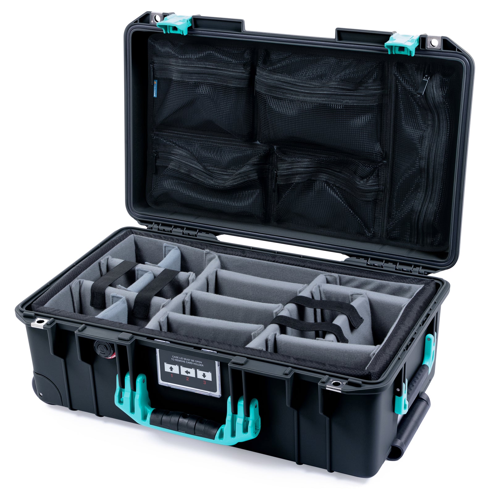 Pelican 1535 Air Carry-on Case - Black & Teal