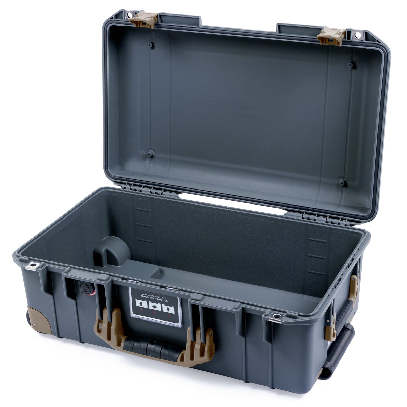Pelican 1535 Air Carry - on Case - Charcoal & Dark Desert Dirt Trolley - Empty