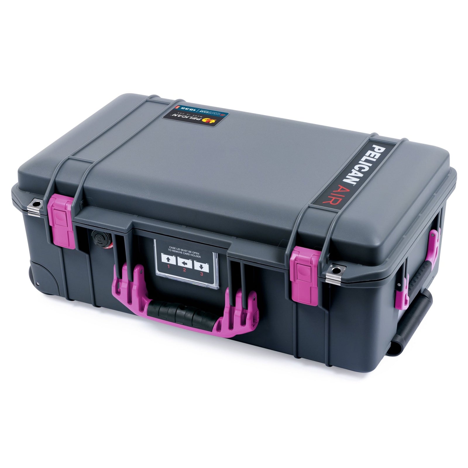 Pelican 1535 Air Carry - on Case - Charcoal & Magenta - Empty