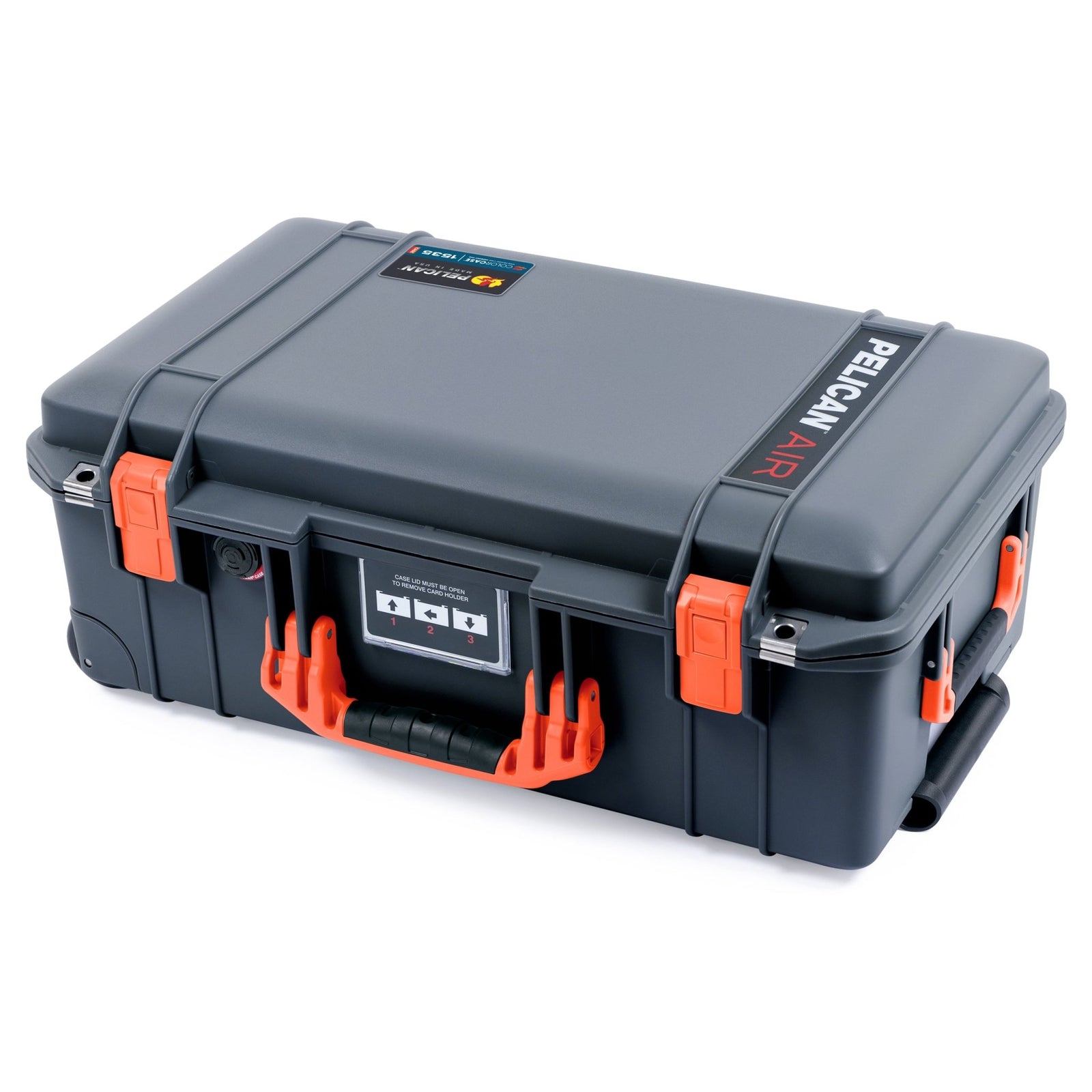 Pelican 1535 Air Carry - on Case - Charcoal & Orange - Empty