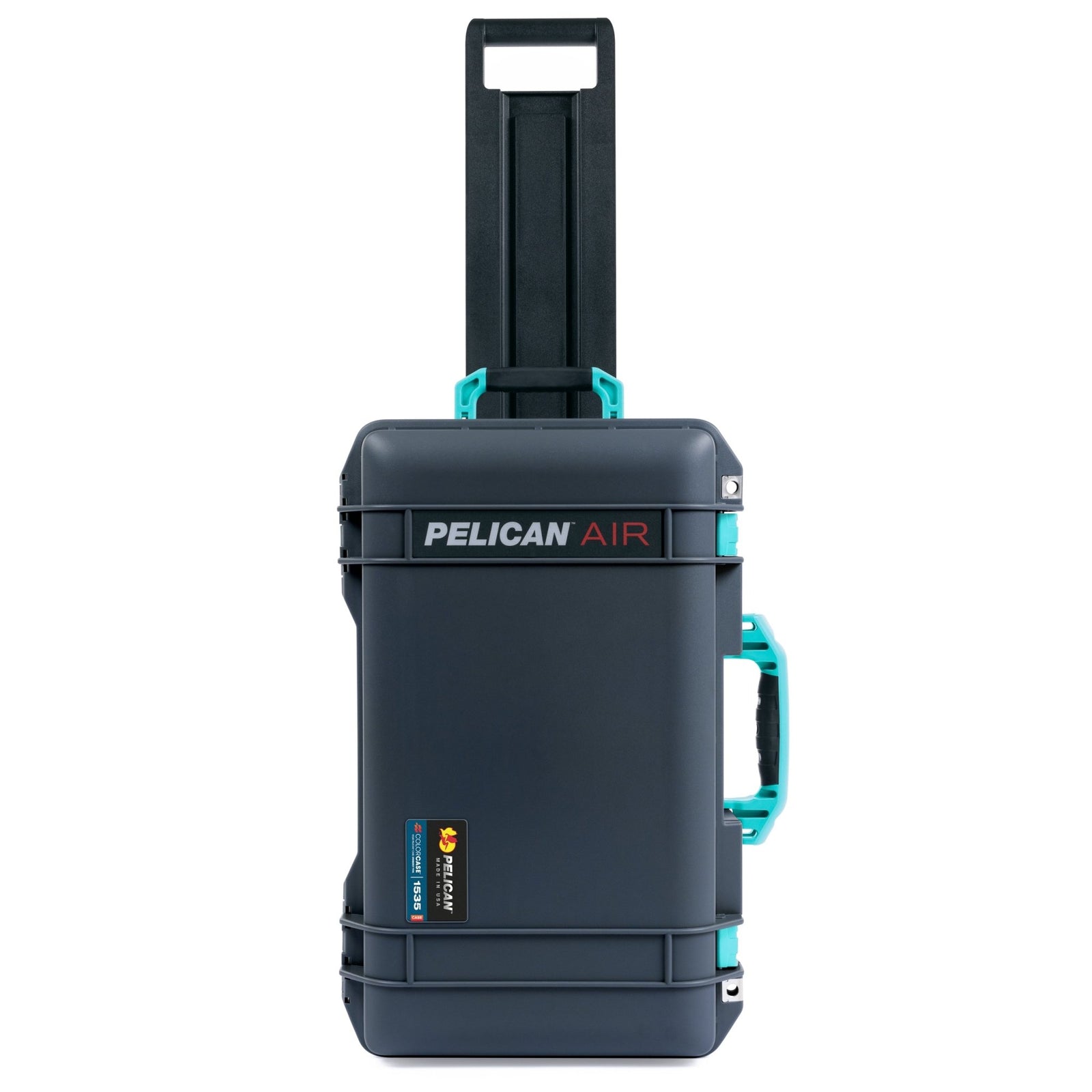 Pelican 1535 Air Carry - on Case - Charcoal & Teal Trolley - Empty