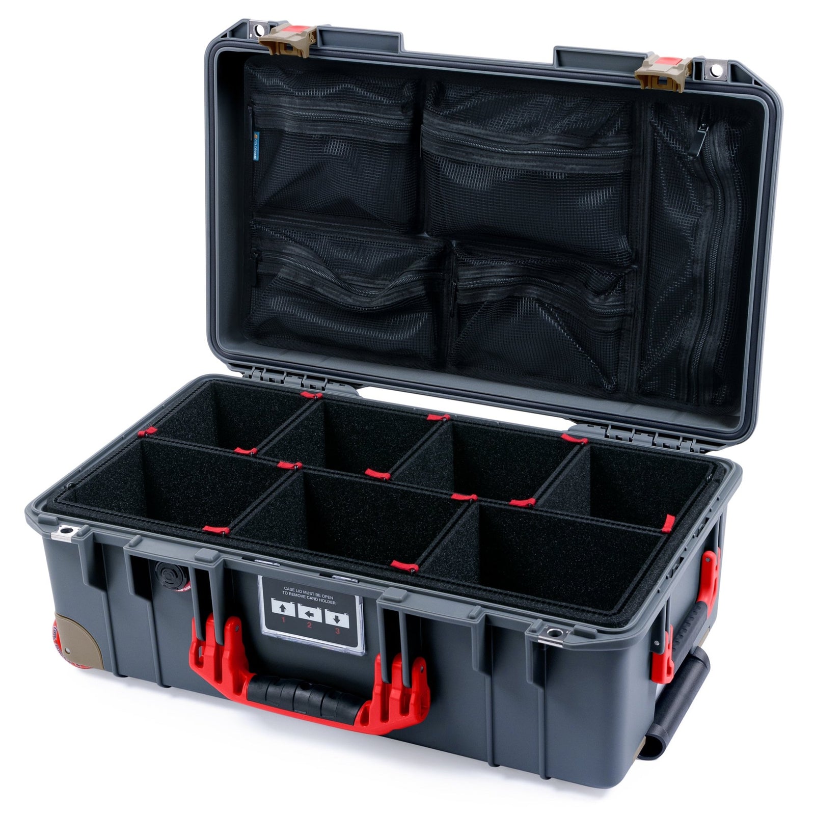 Pelican 1535 Air City Series Case - Vegas Home - TrekPak Divider System / Mesh Lid Organizer