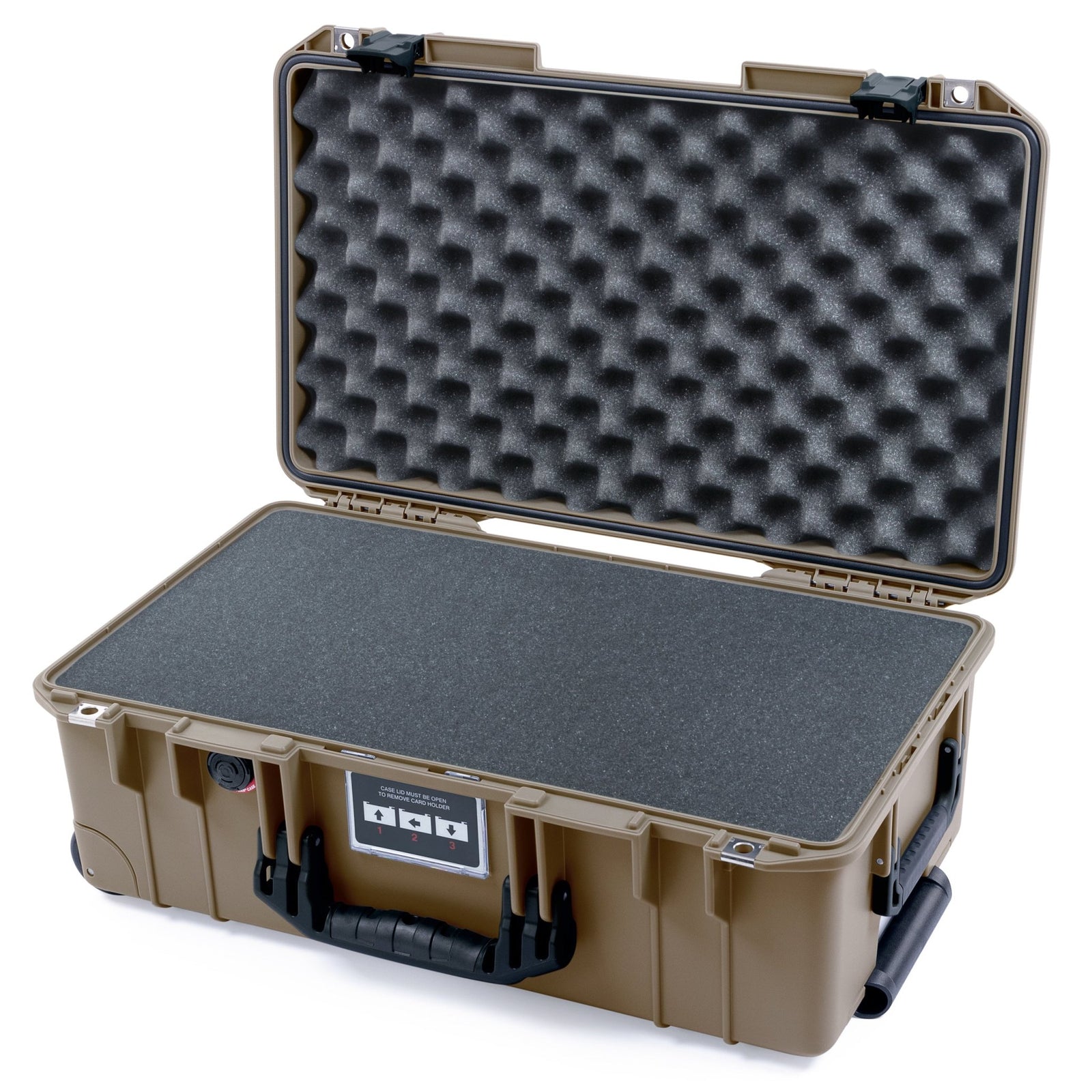 Pelican 1535 Air Carry - on Case - Dark Desert Dirt & Black - Pick & Pluck Foam / Convoluted Lid Foam