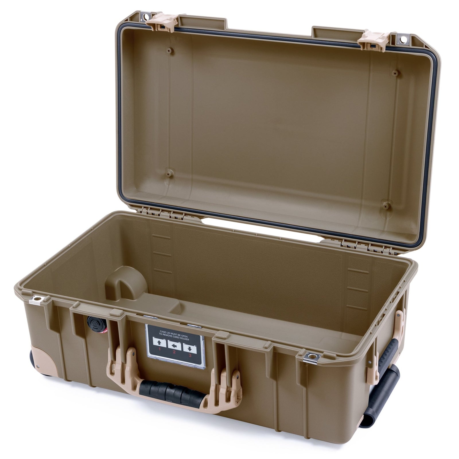 Pelican 1535 Air Carry - on Case - Dark Desert Dirt & Desert Tan Trolley - Empty