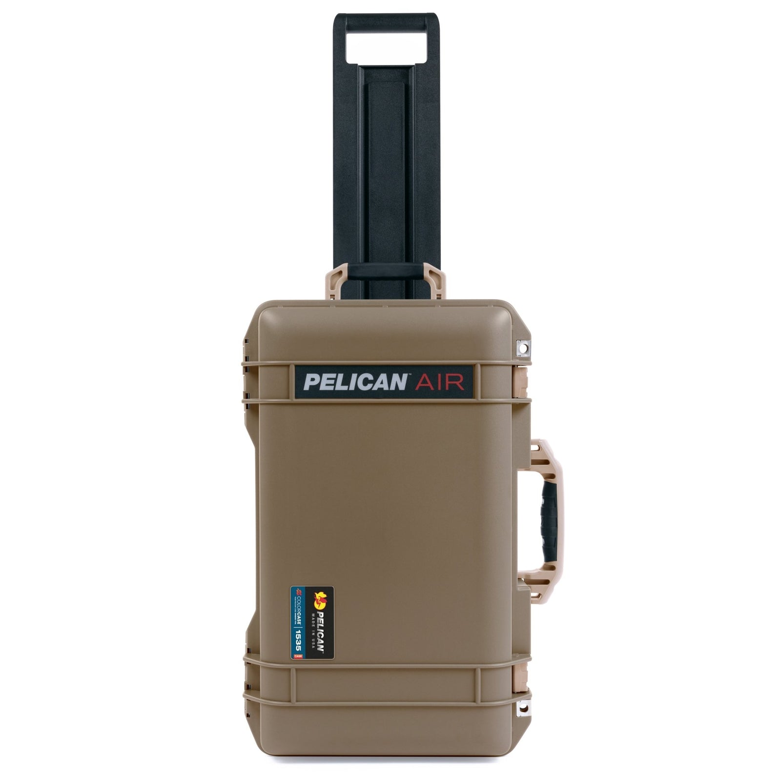 Pelican 1535 Air Carry - on Case - Dark Desert Dirt & Desert Tan Trolley - Empty