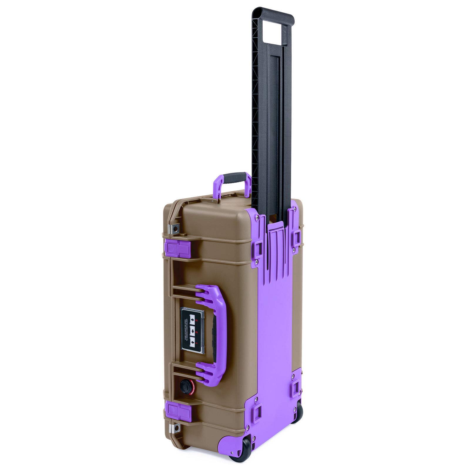 Pelican 1535 Air Carry-on Case - Dark Desert Dirt & Purple Trolley
