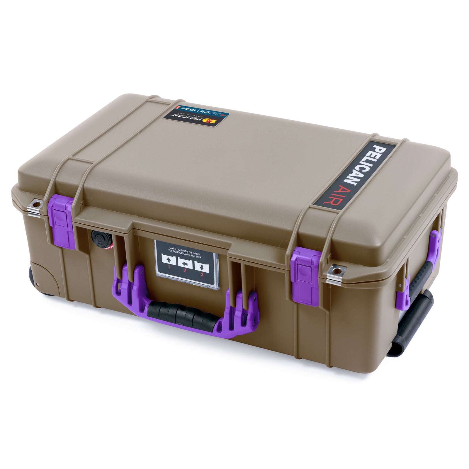 Pelican 1535 Air Carry-on Case - Dark Desert Dirt & Purple