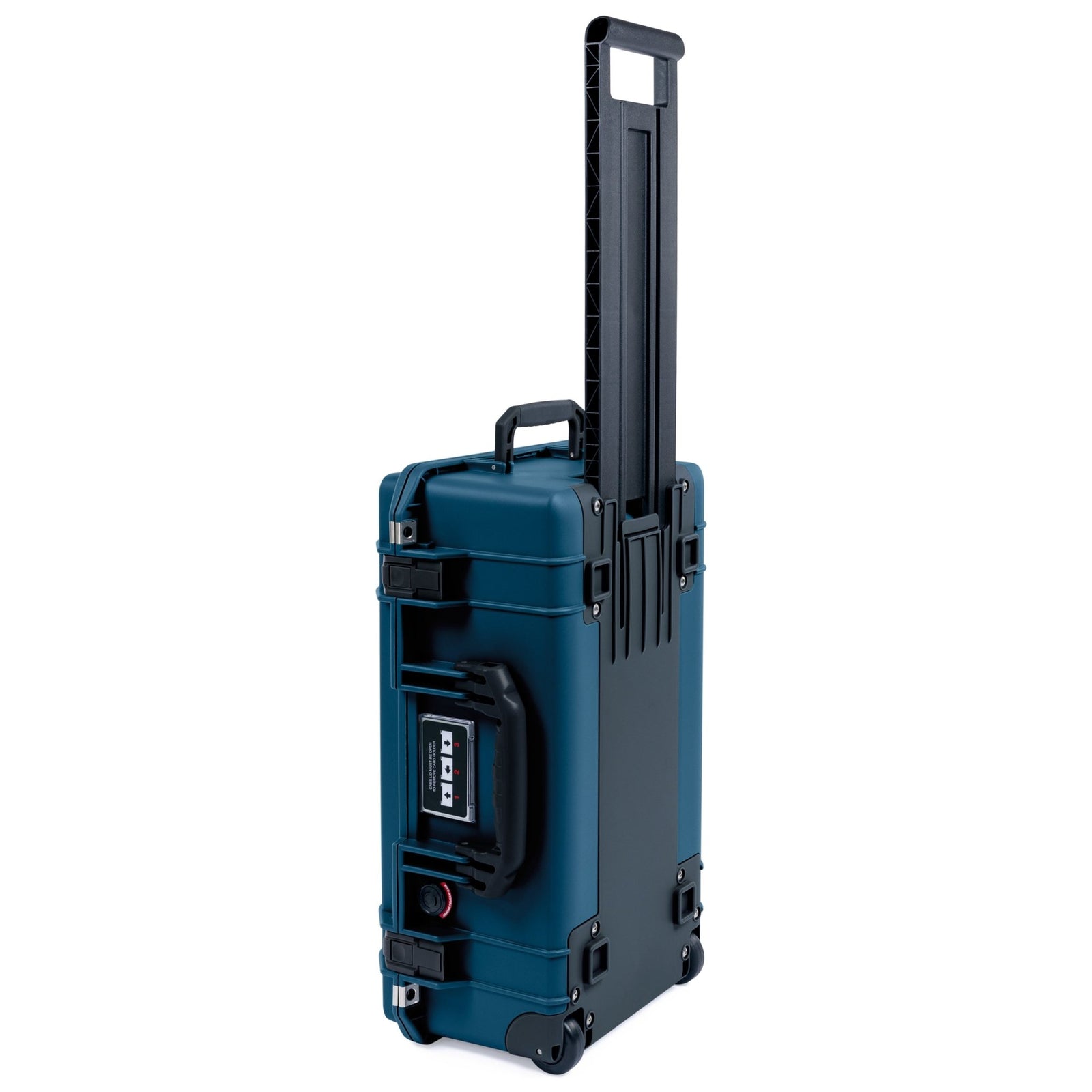 Pelican 1535 Air Carry-on Case - Deep Pacific & Black Trolley - Flat Closed View of Front
