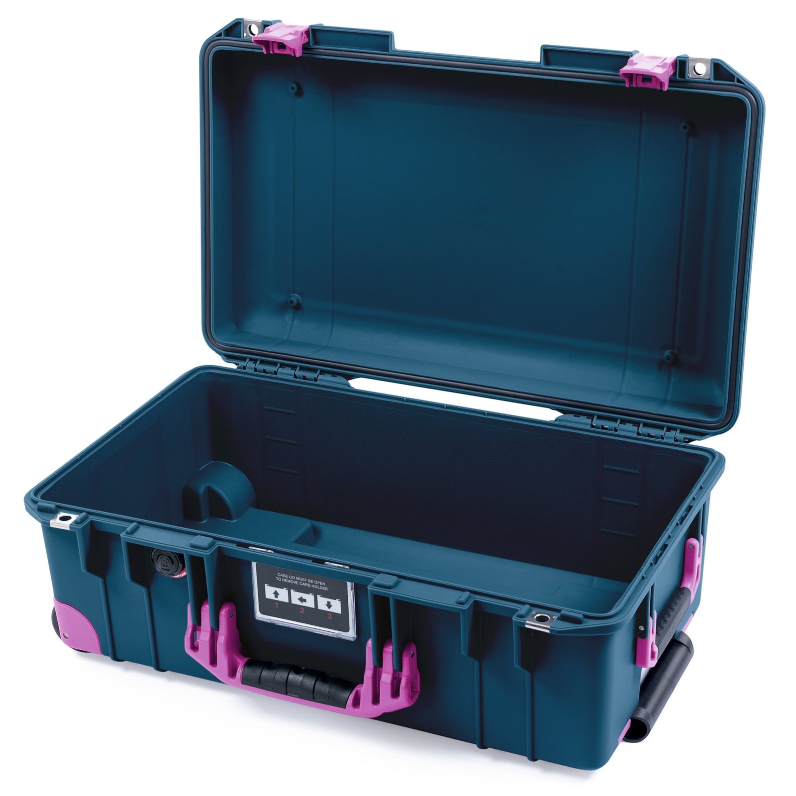 Pelican 1535 Air Carry-on Case - Deep Pacific & Magenta Trolley - Empty