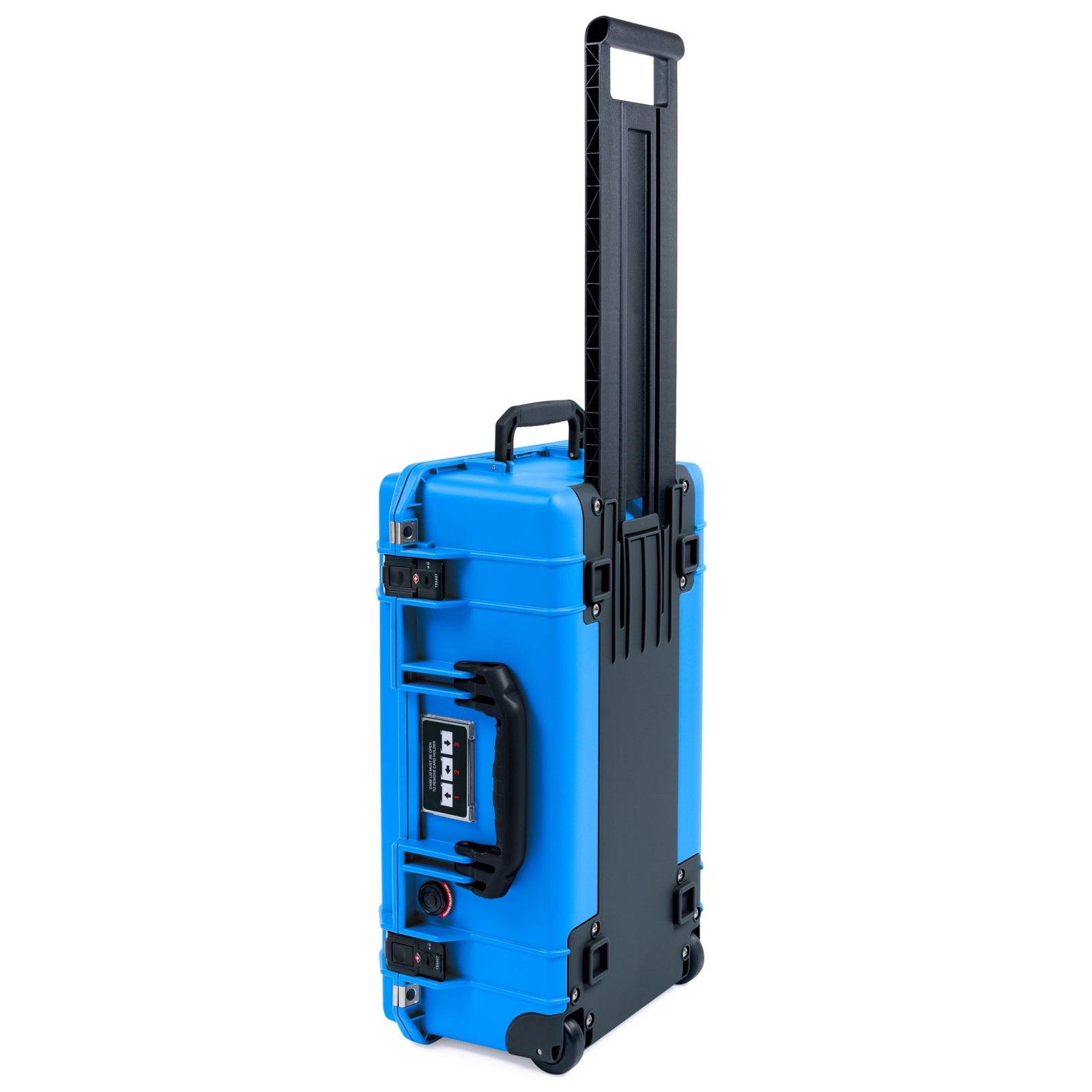 Pelican 1535 Air Carry - on Case - Electric Blue & Black TSA Latches + Trolley - Empty