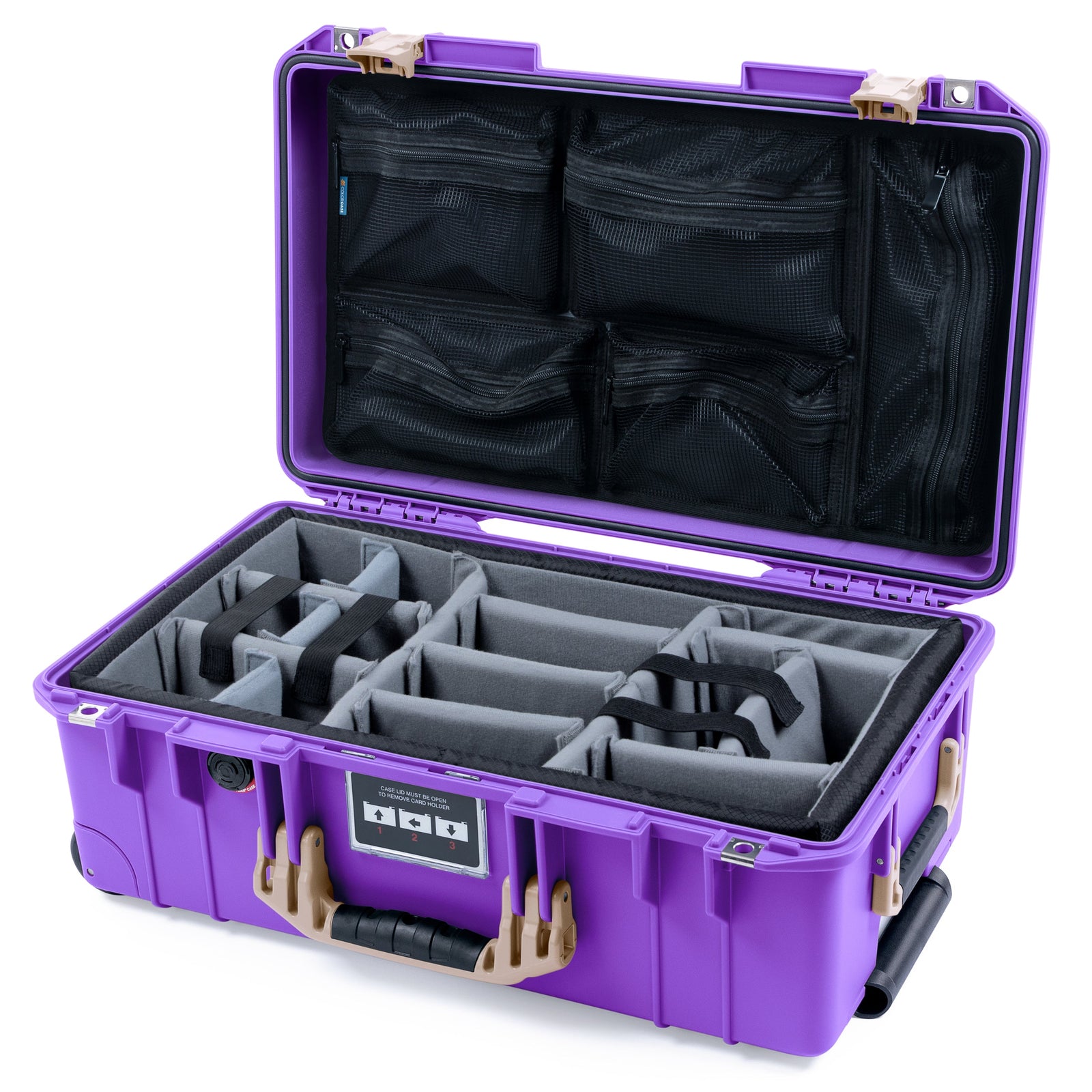 Pelican 1535 Air Carry-on Case - Galaxy Purple & Desert Tan