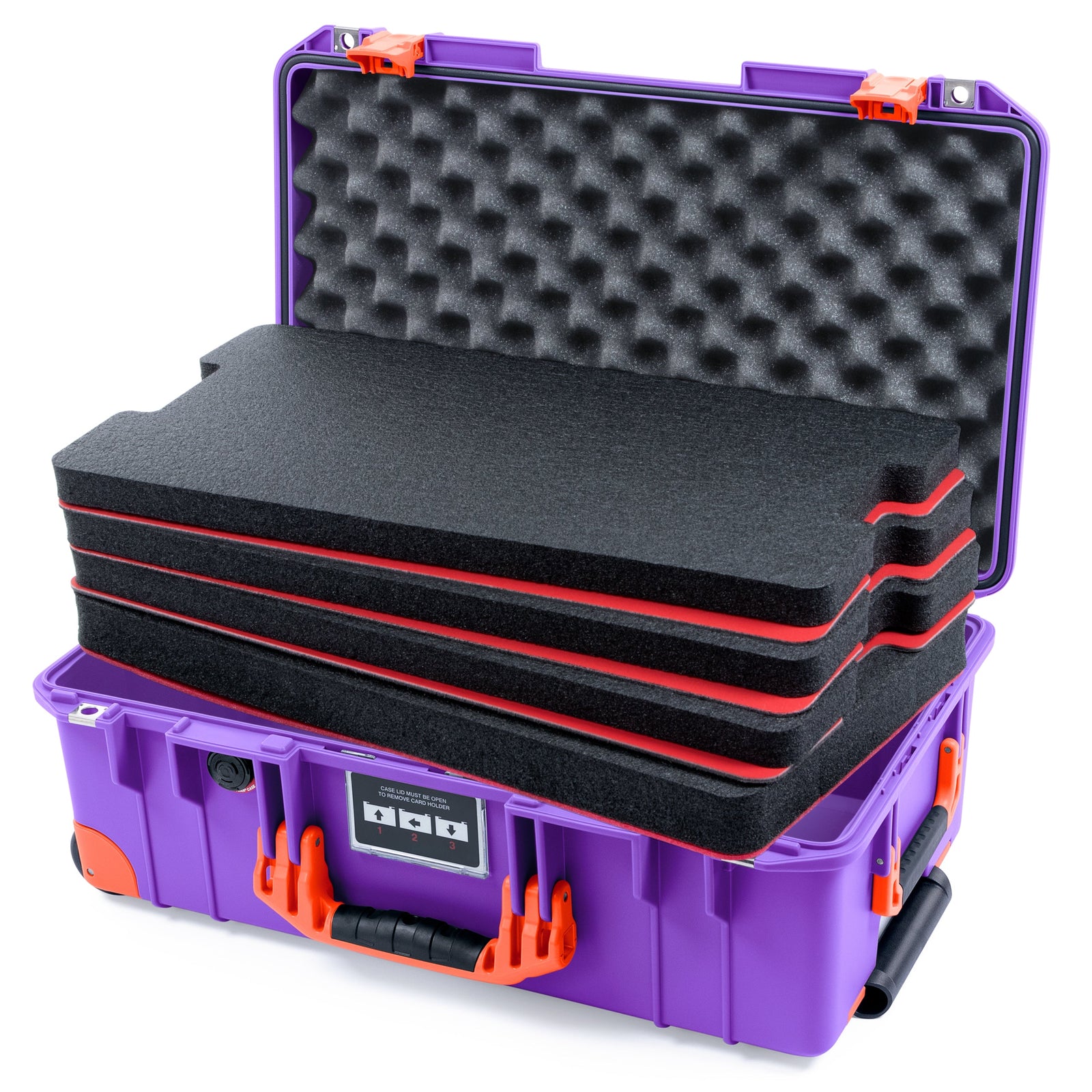 Pelican 1535 Air Carry-on Case - Galaxy Purple & Orange Trolley
