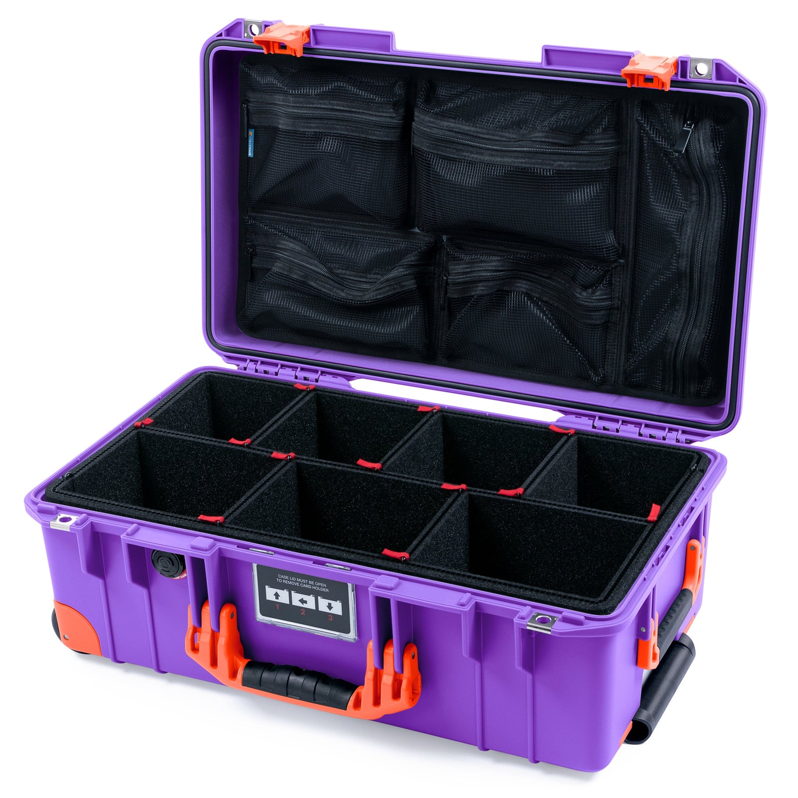 Pelican 1535 Air Carry-on Case - Galaxy Purple & Orange Trolley