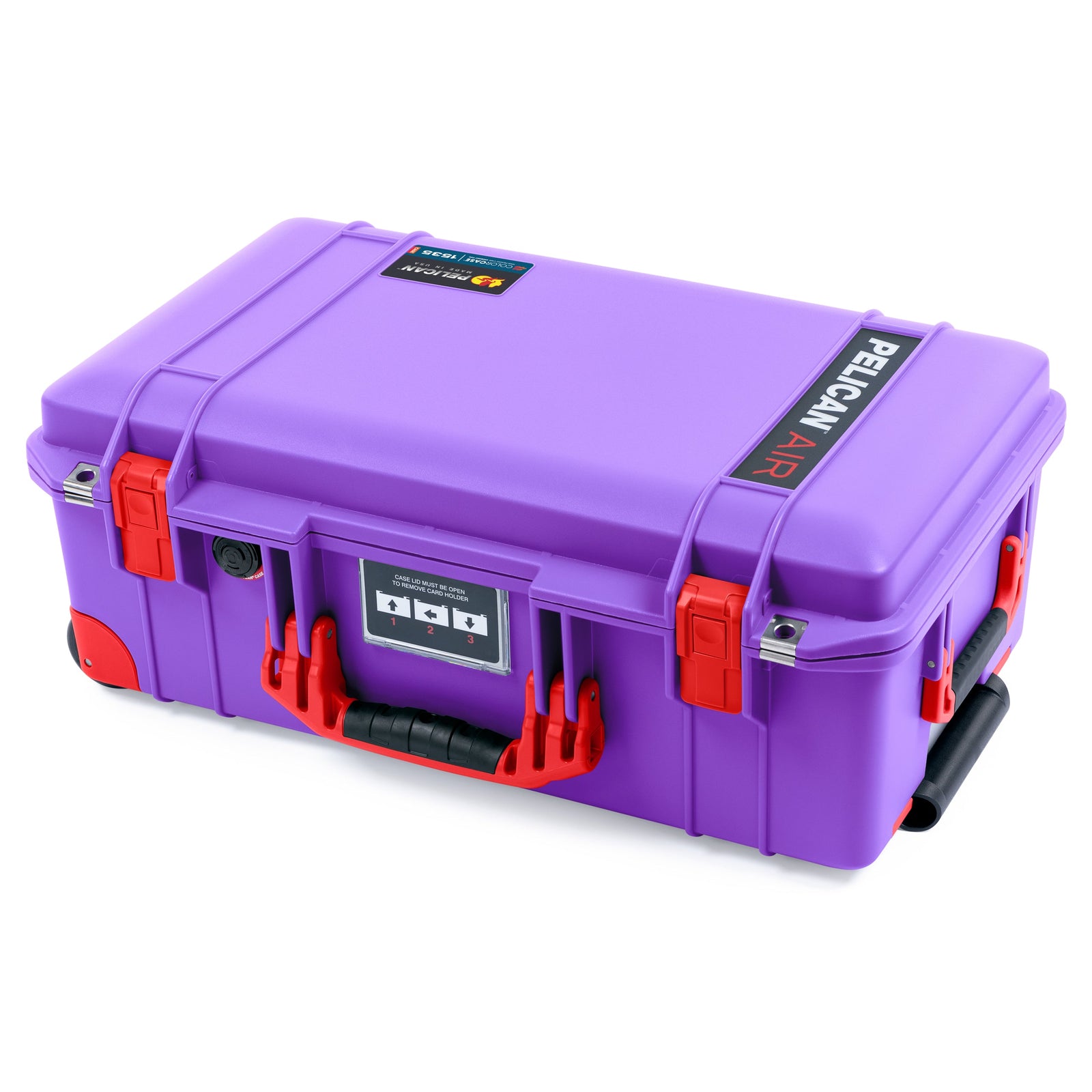 Pelican 1535 Air Carry-on Case - Galaxy Purple & Red Trolley